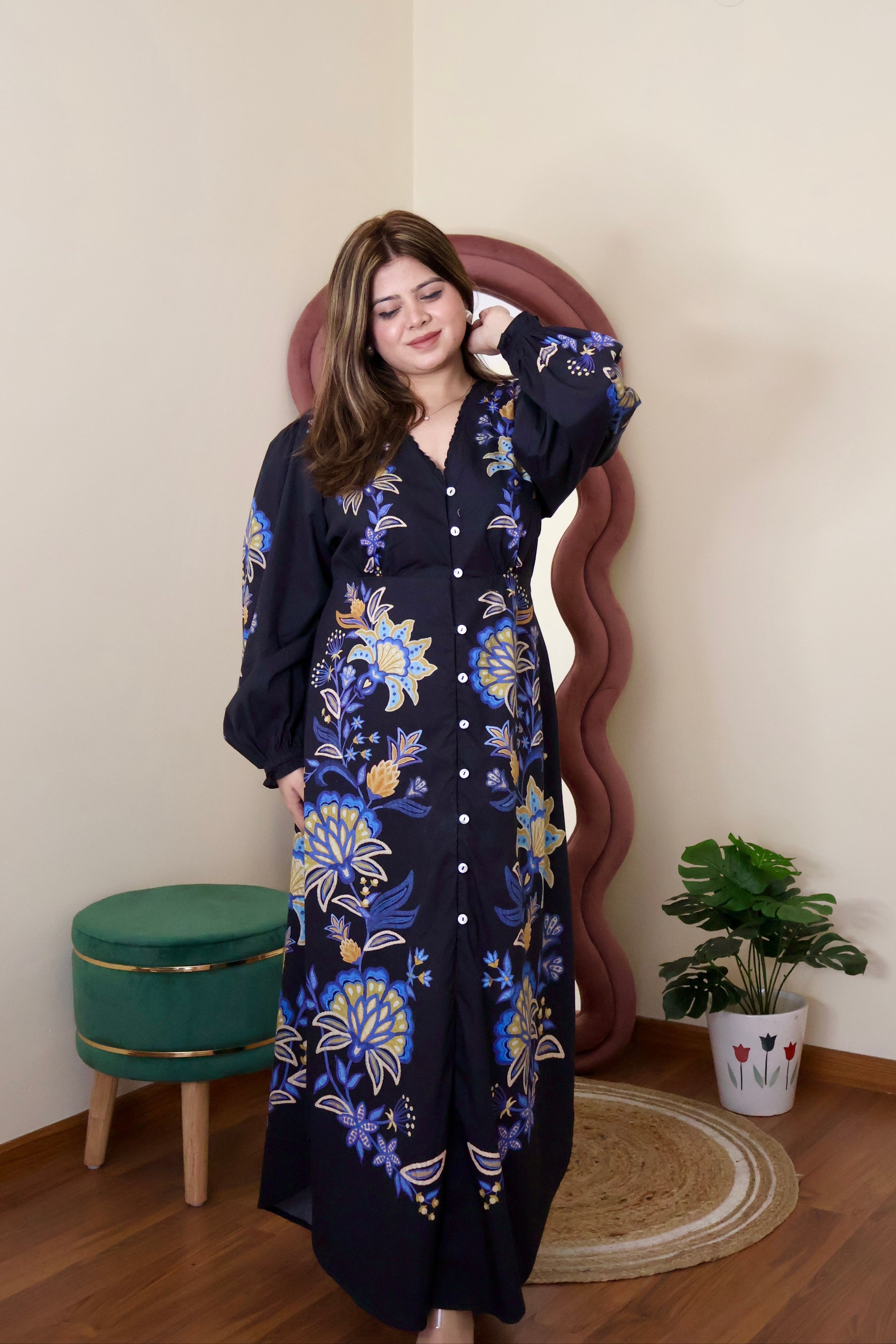 MIDNIGHT BLOOM DRESS