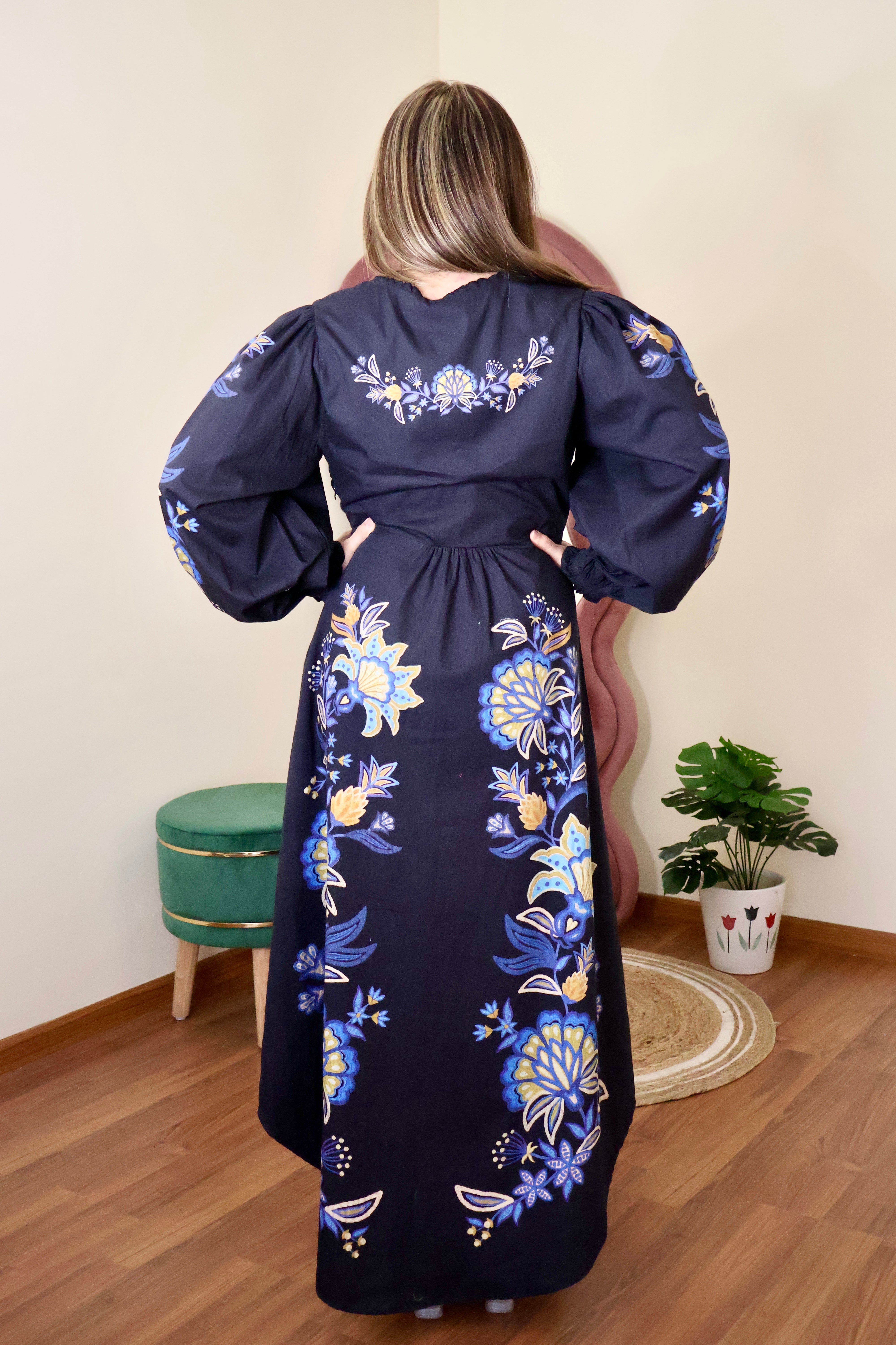 MIDNIGHT BLOOM DRESS