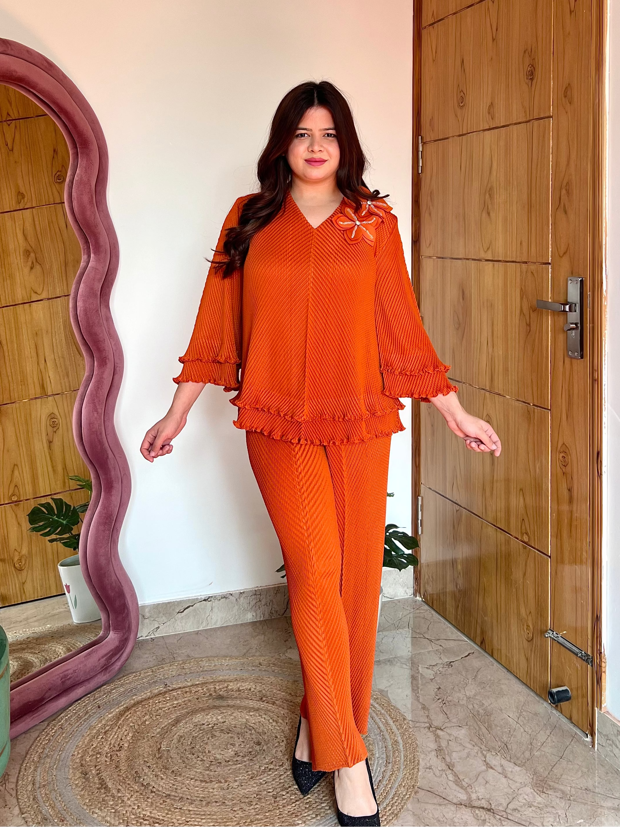 NORI PLEATED COORD SET