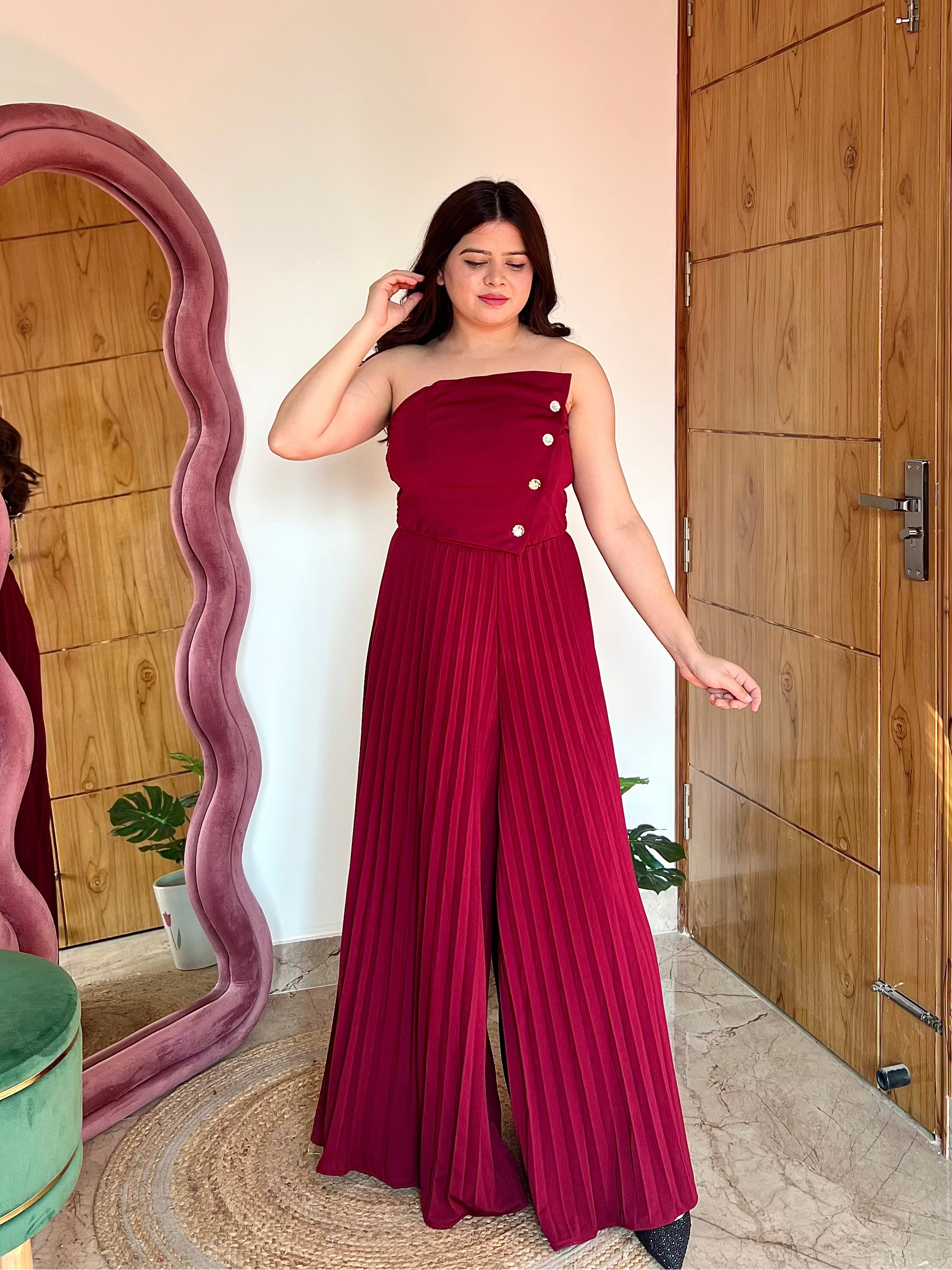 DIMARI PLEATED JUMPSUIT