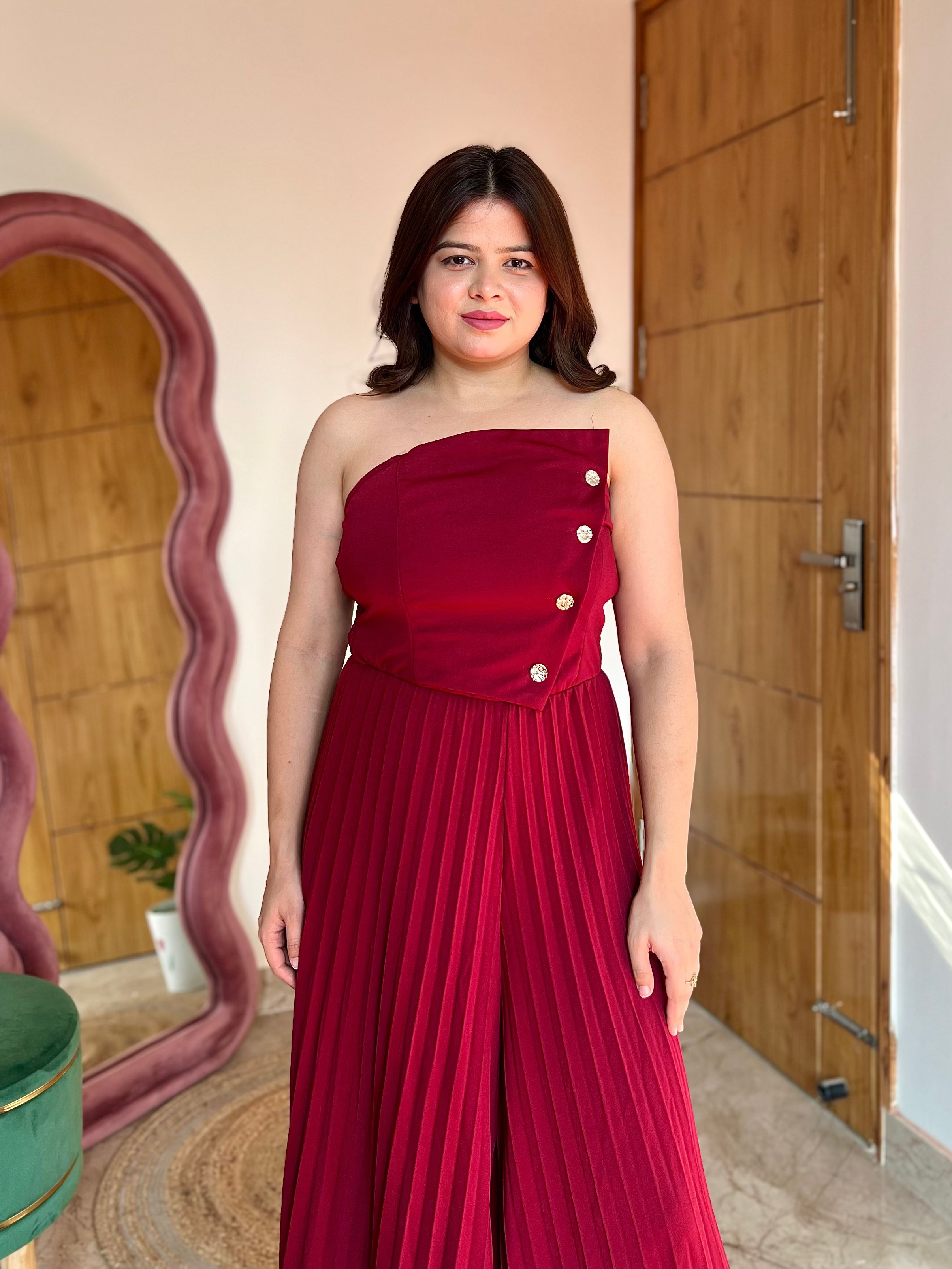 DIMARI PLEATED JUMPSUIT