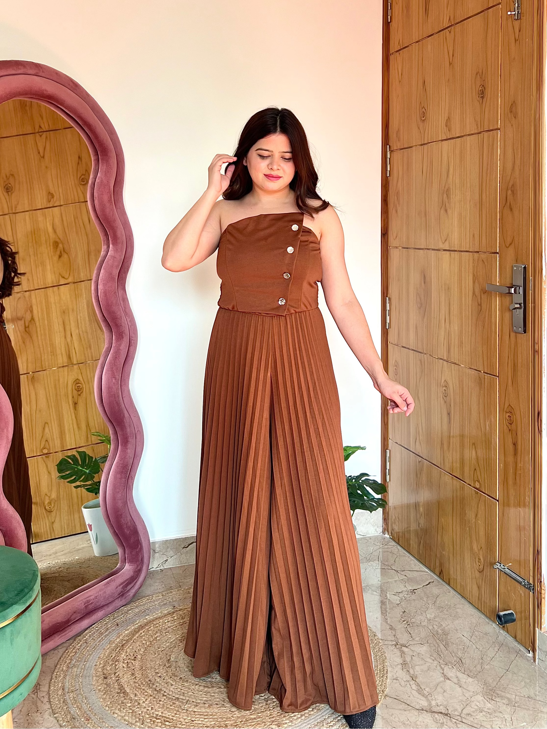 DIMARI PLEATED JUMPSUIT