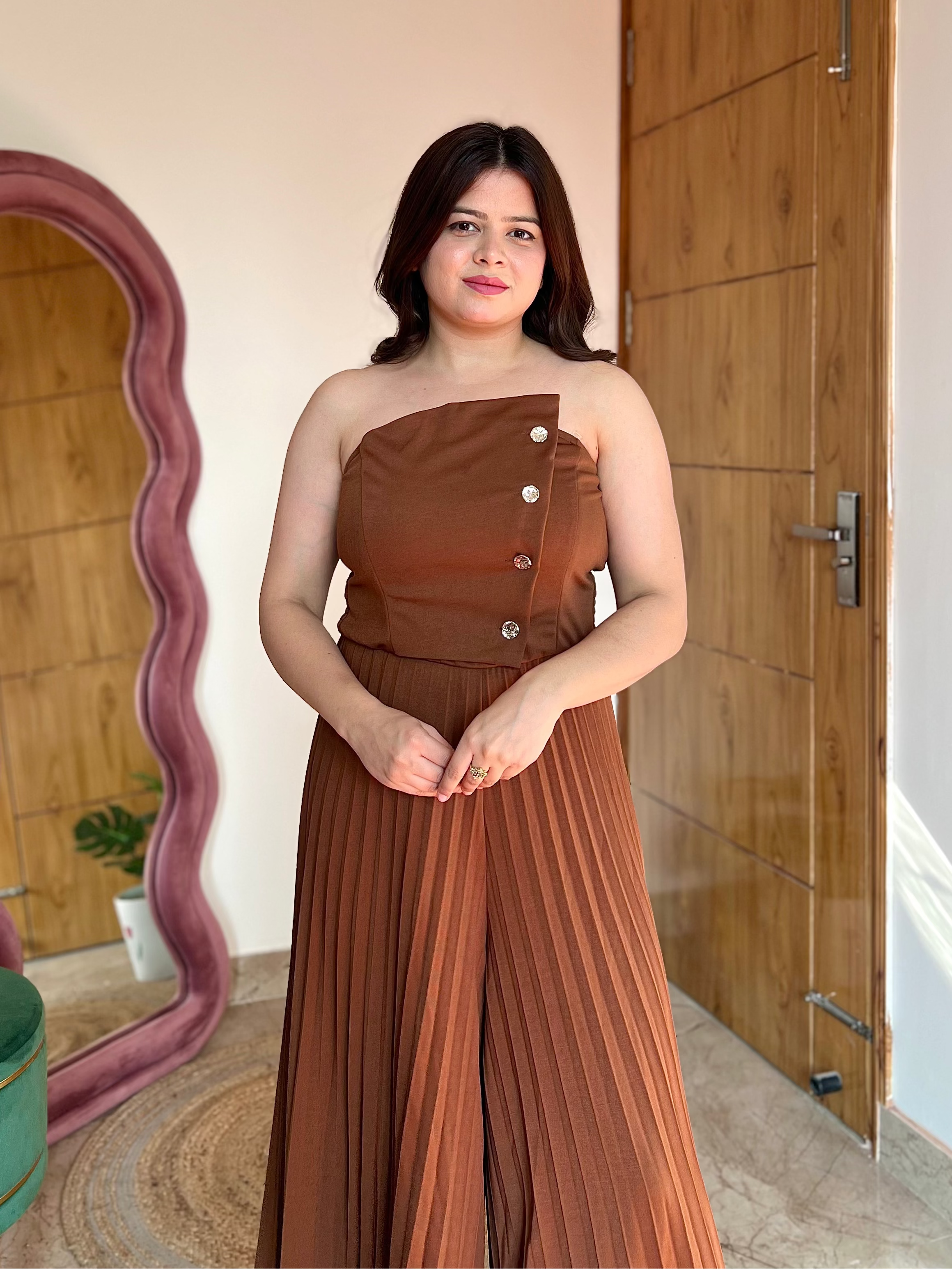 DIMARI PLEATED JUMPSUIT