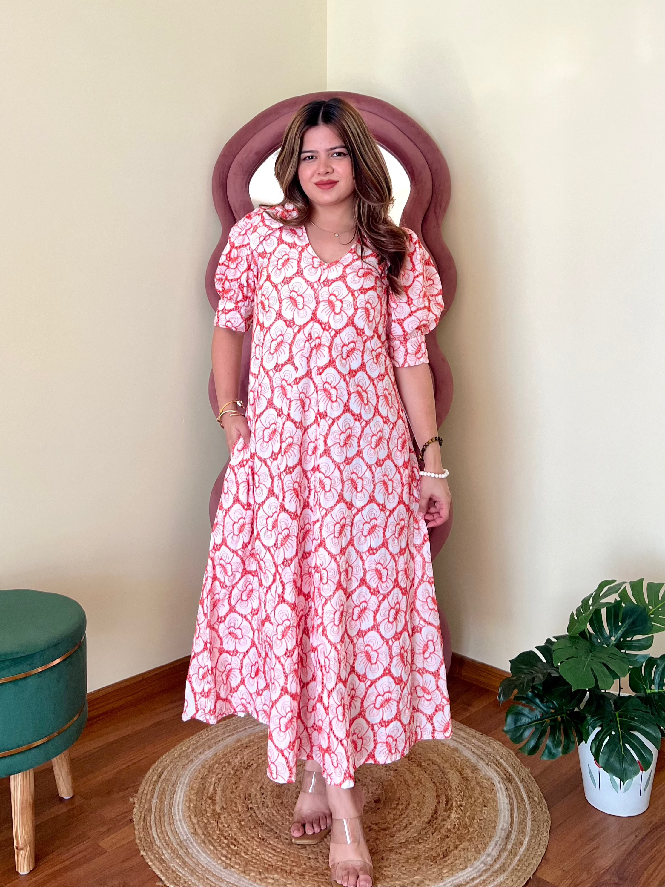 SAYRA THREADWORK DRESS