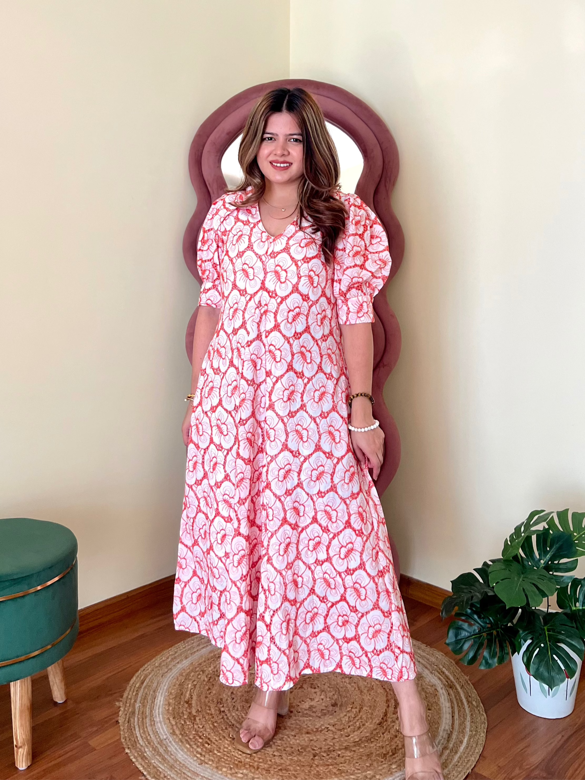 SAYRA THREADWORK DRESS