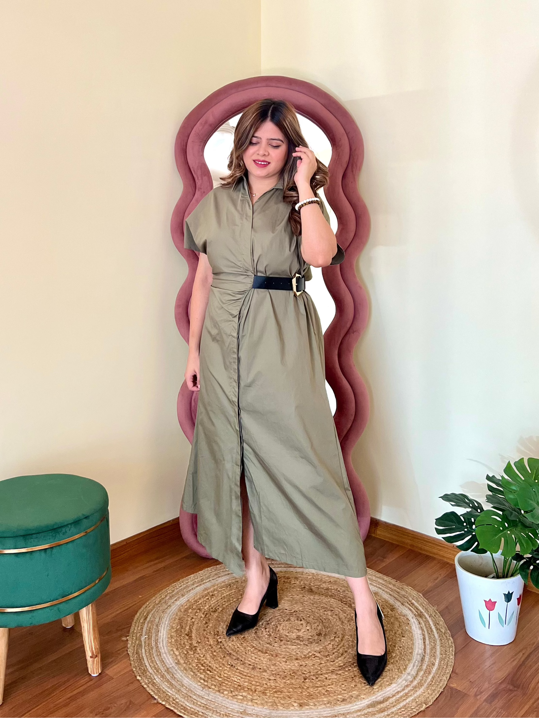 RIZZ BELTED DRESS