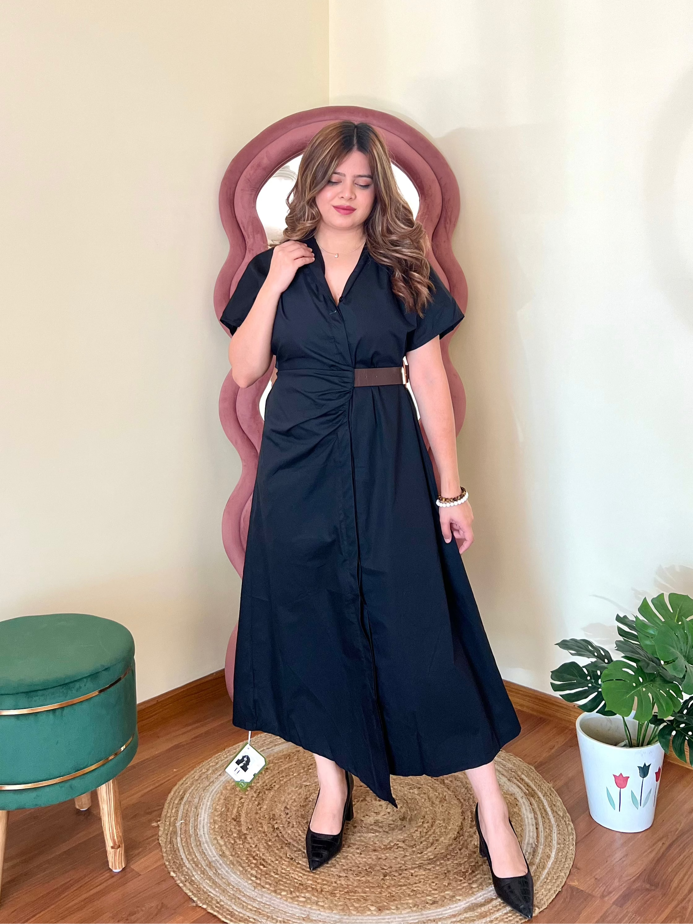 RIZZ BELTED DRESS