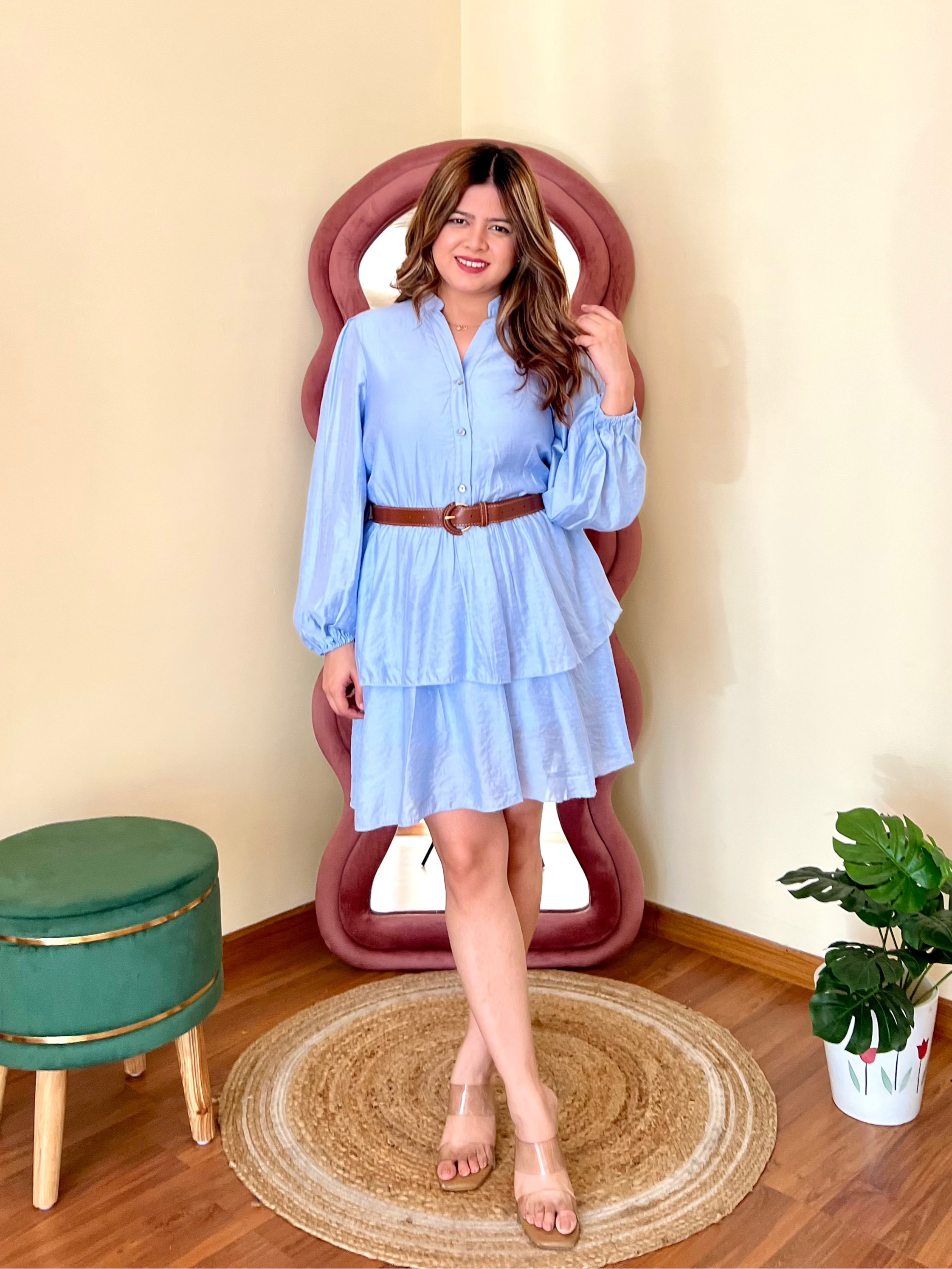 PERU BELTED DRESS