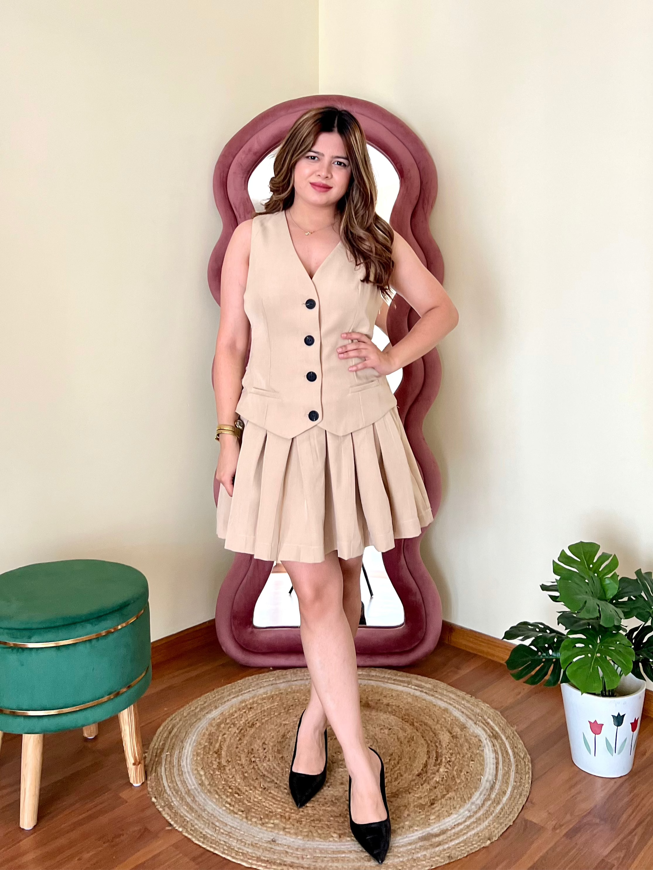BOSSY WAISTCOAT DRESS