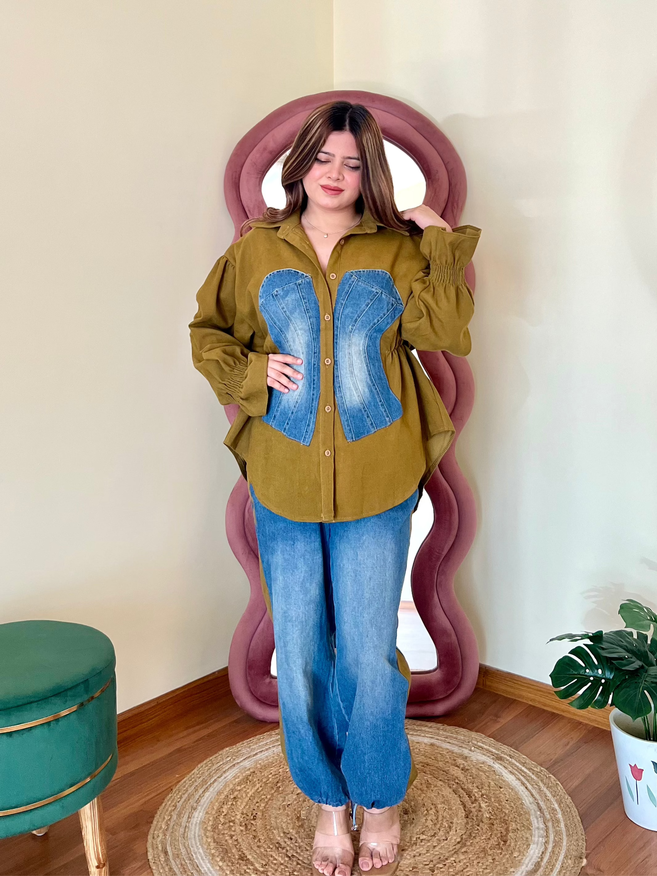 MATCHA DENIM COORD SET