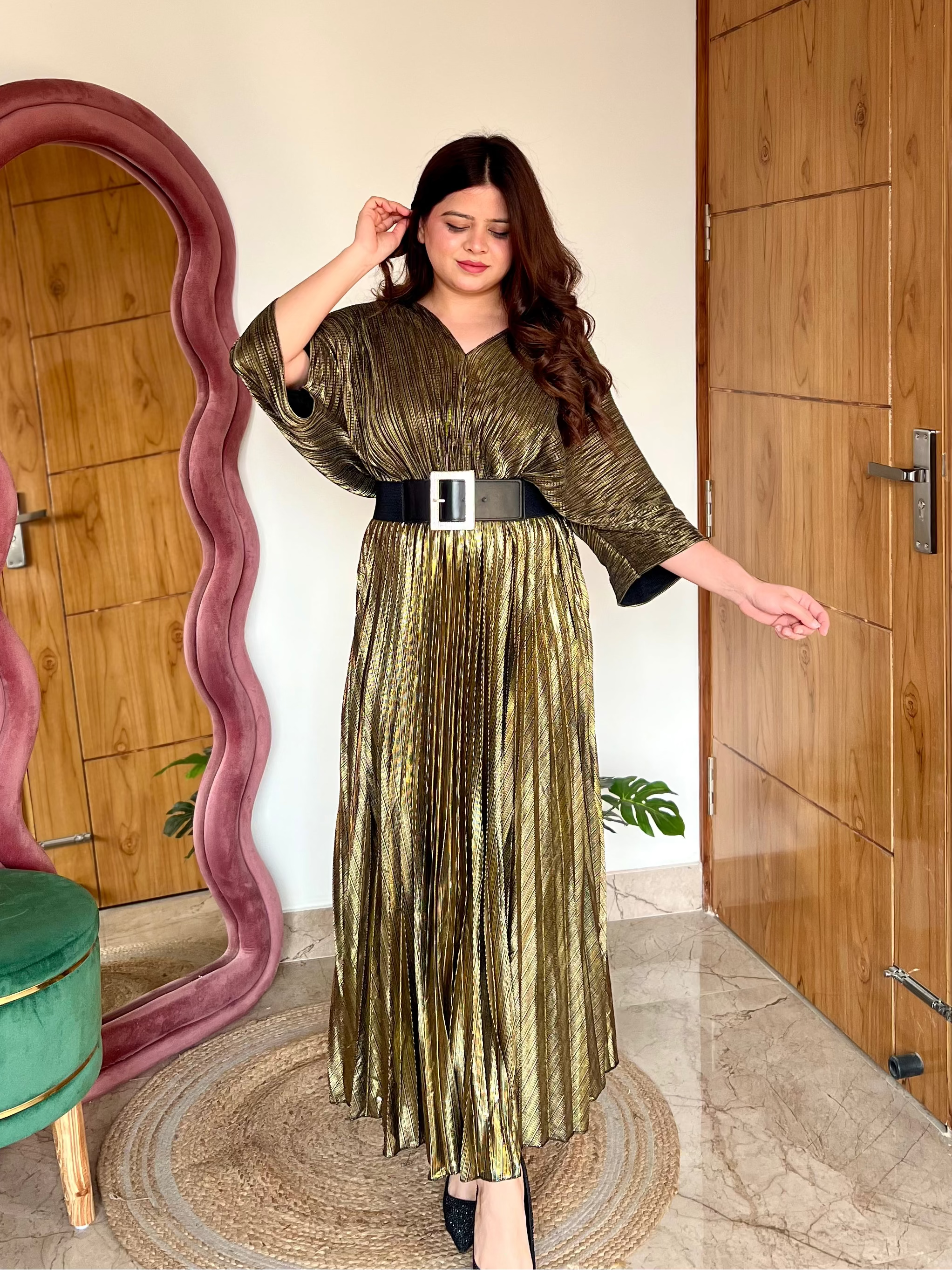 GLADYS PLEATED DRESS