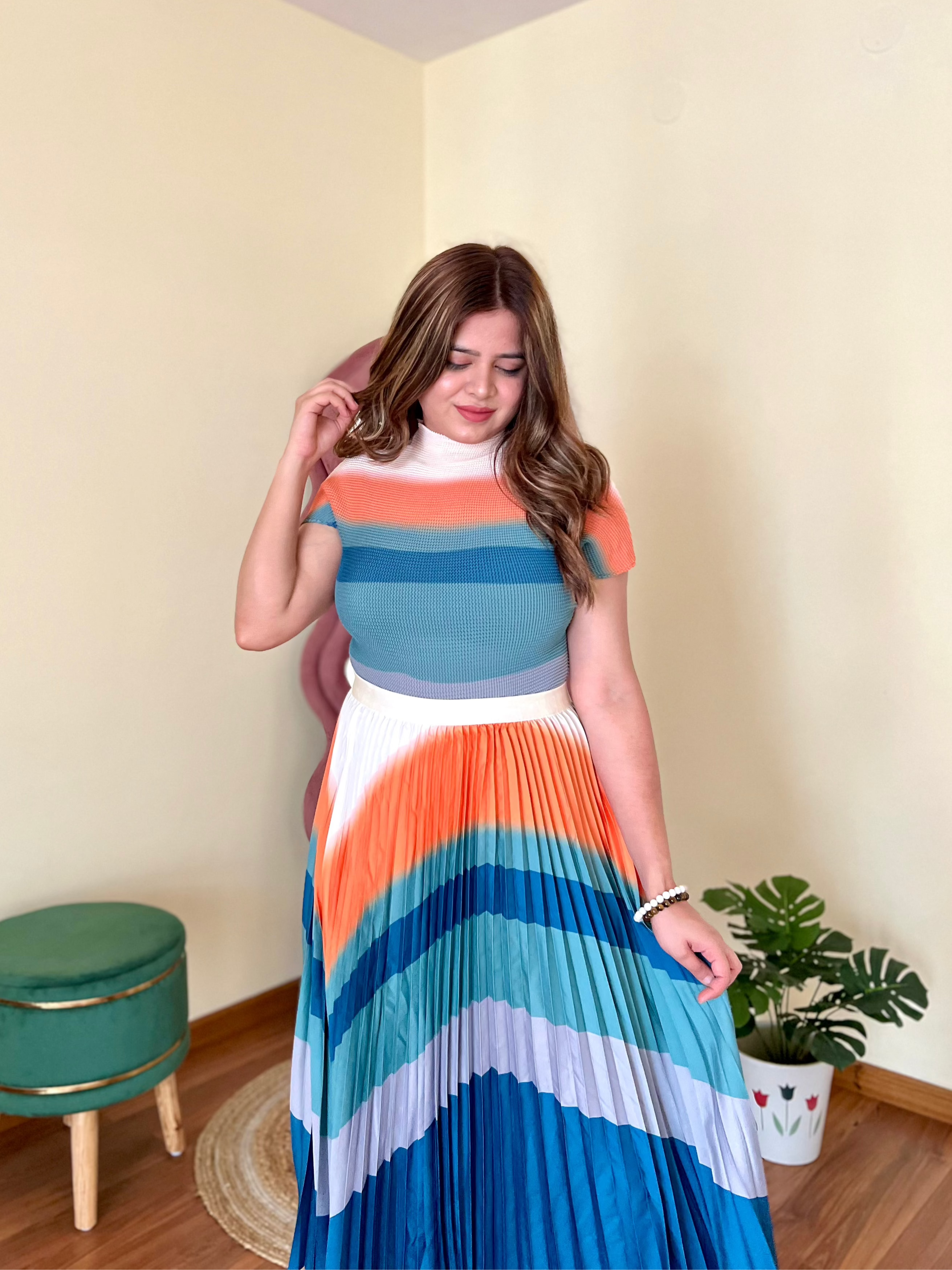 ERICA PLEATED SKIRT SET