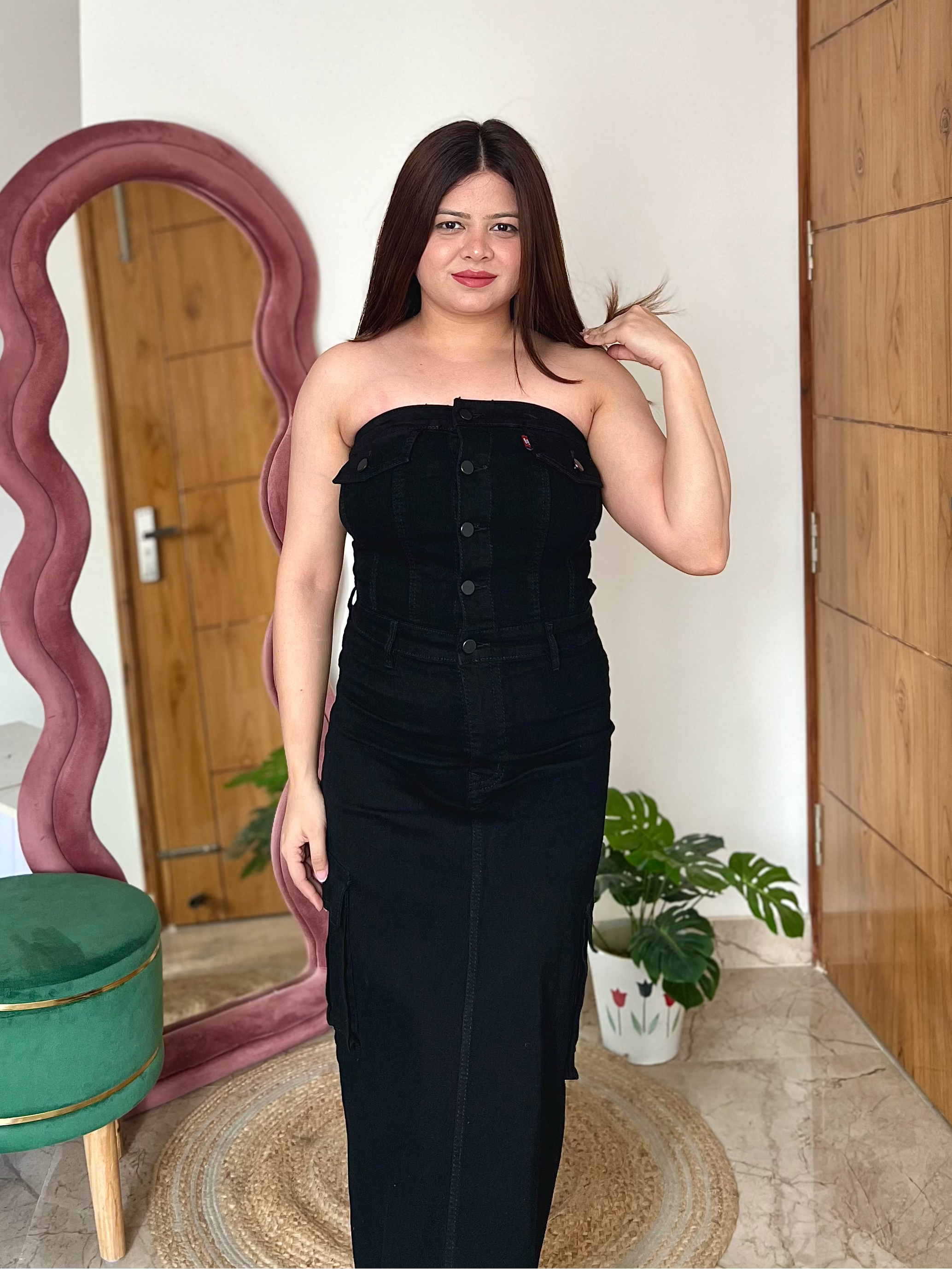 WONKA DENIM TUBE DRESS