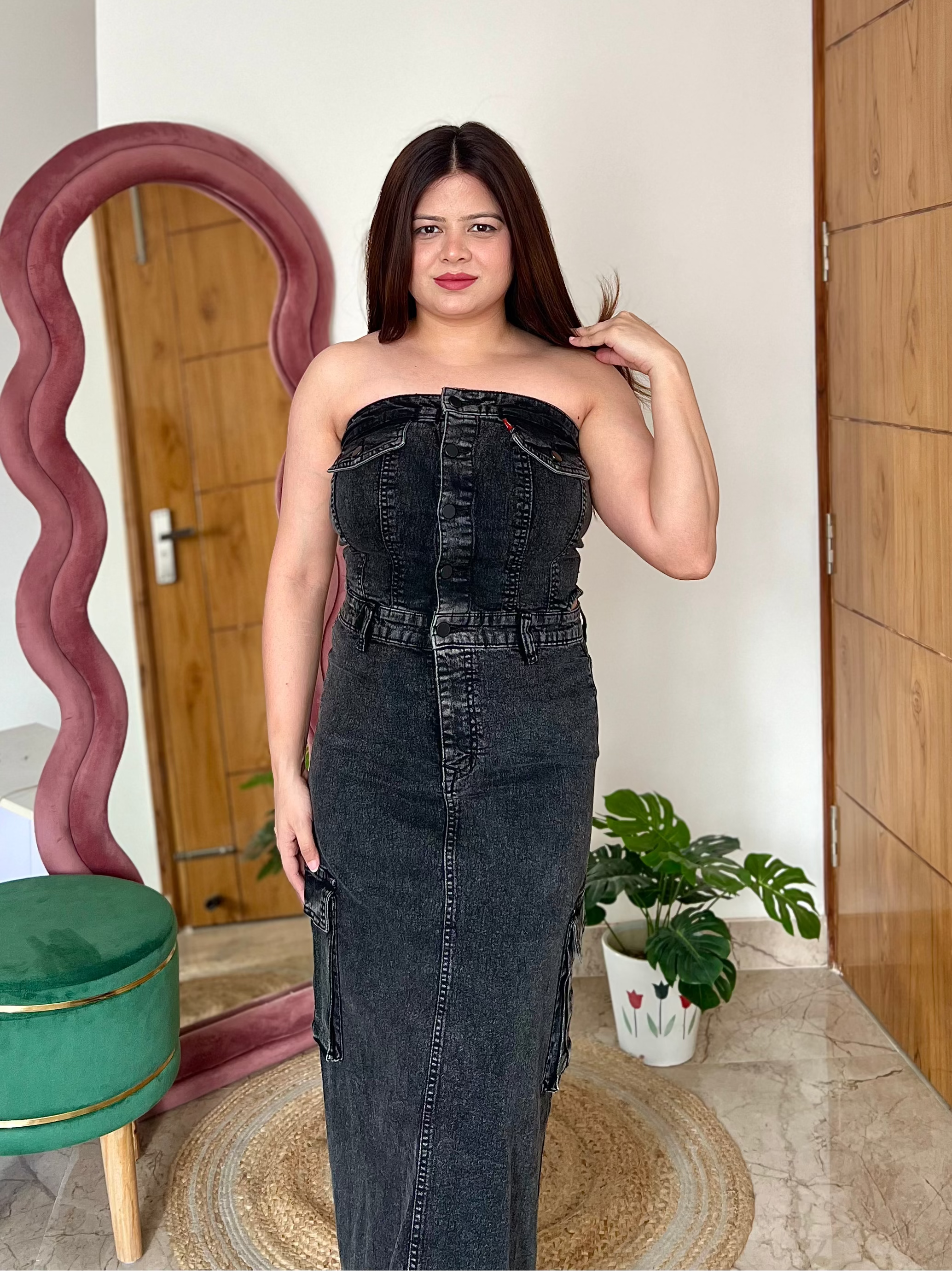 WONKA DENIM TUBE DRESS