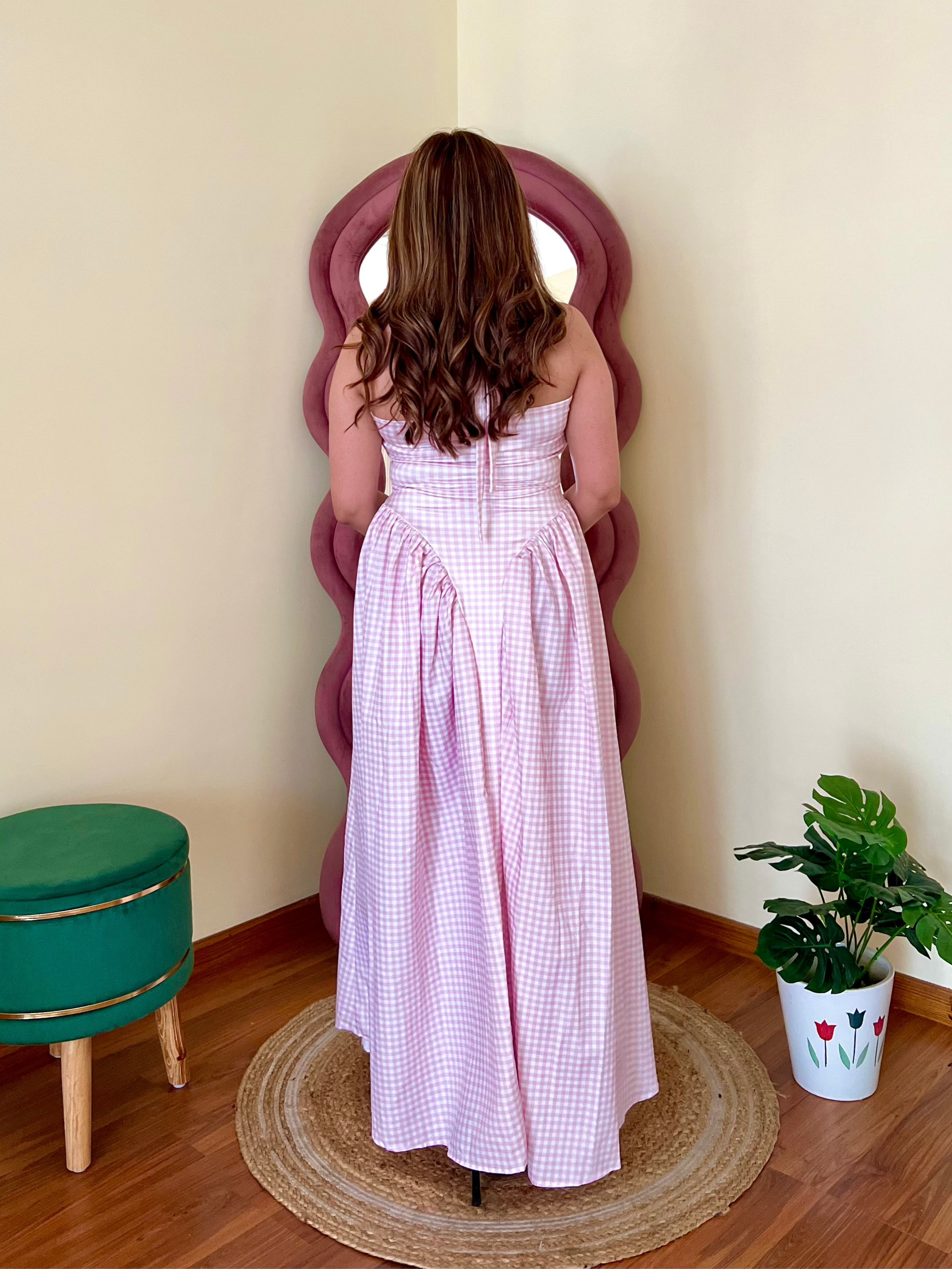 BUBBLE CHEQUERED DRESS