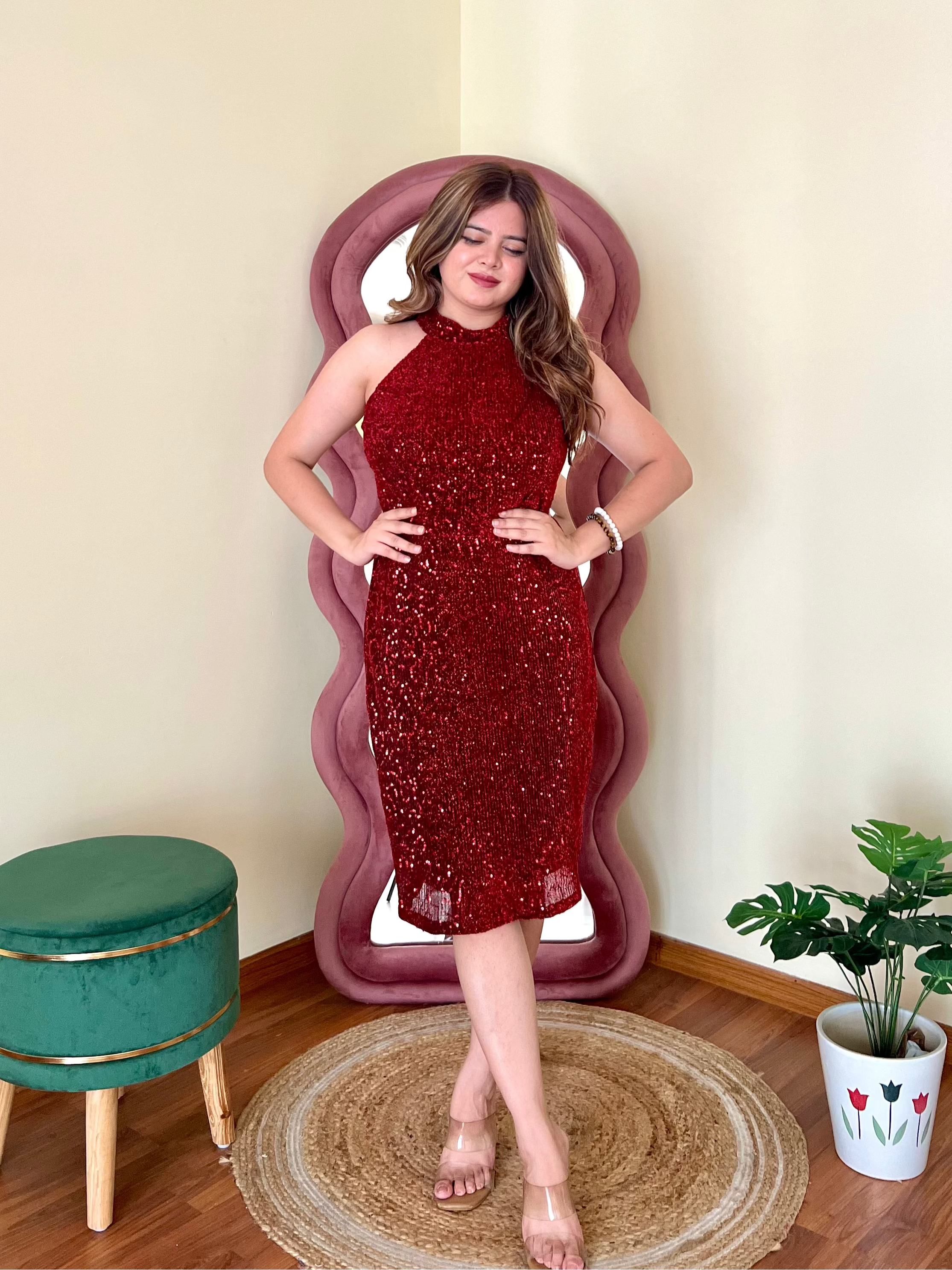 AURA SEQUIN DRESS