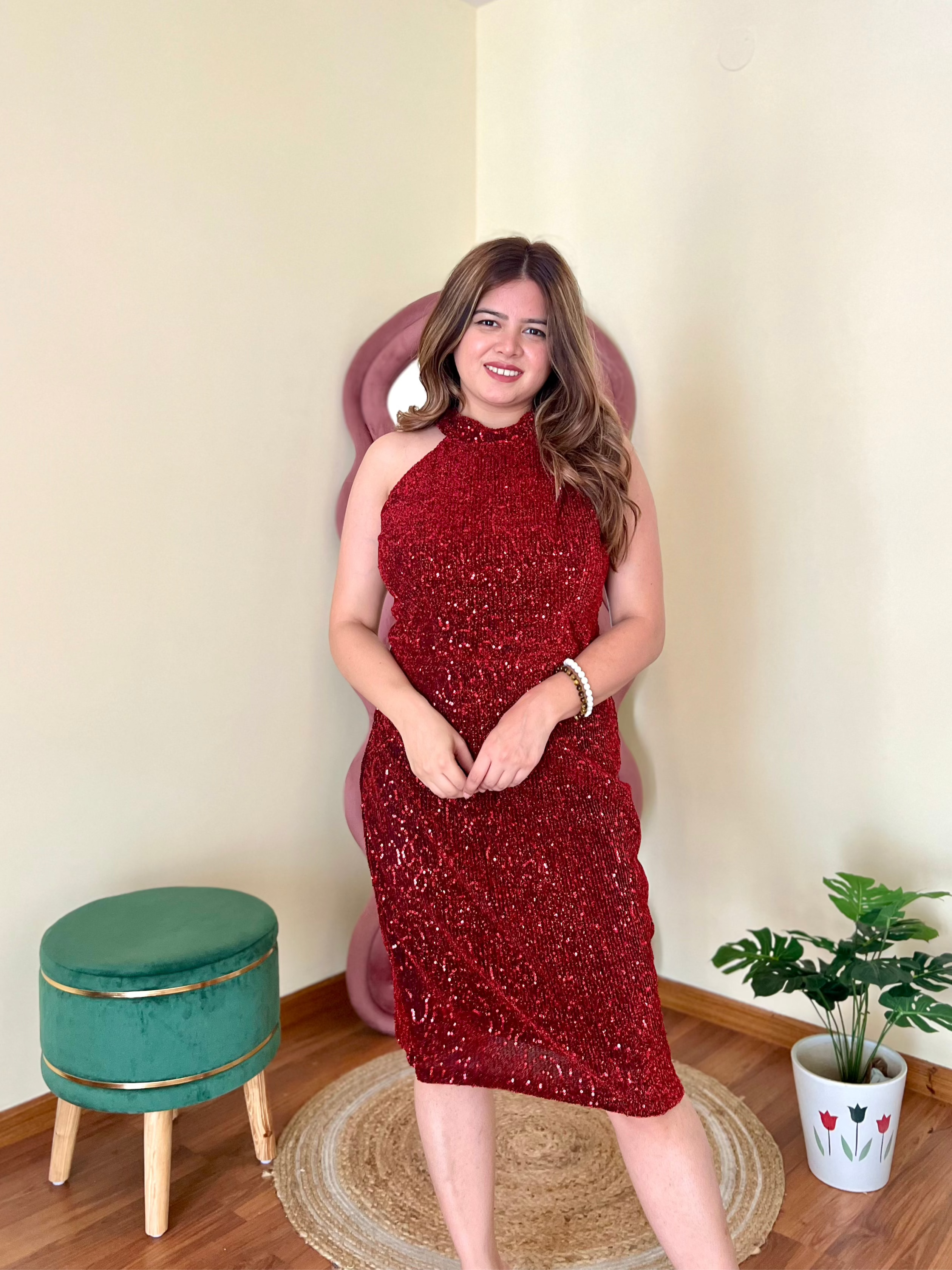 AURA SEQUIN DRESS