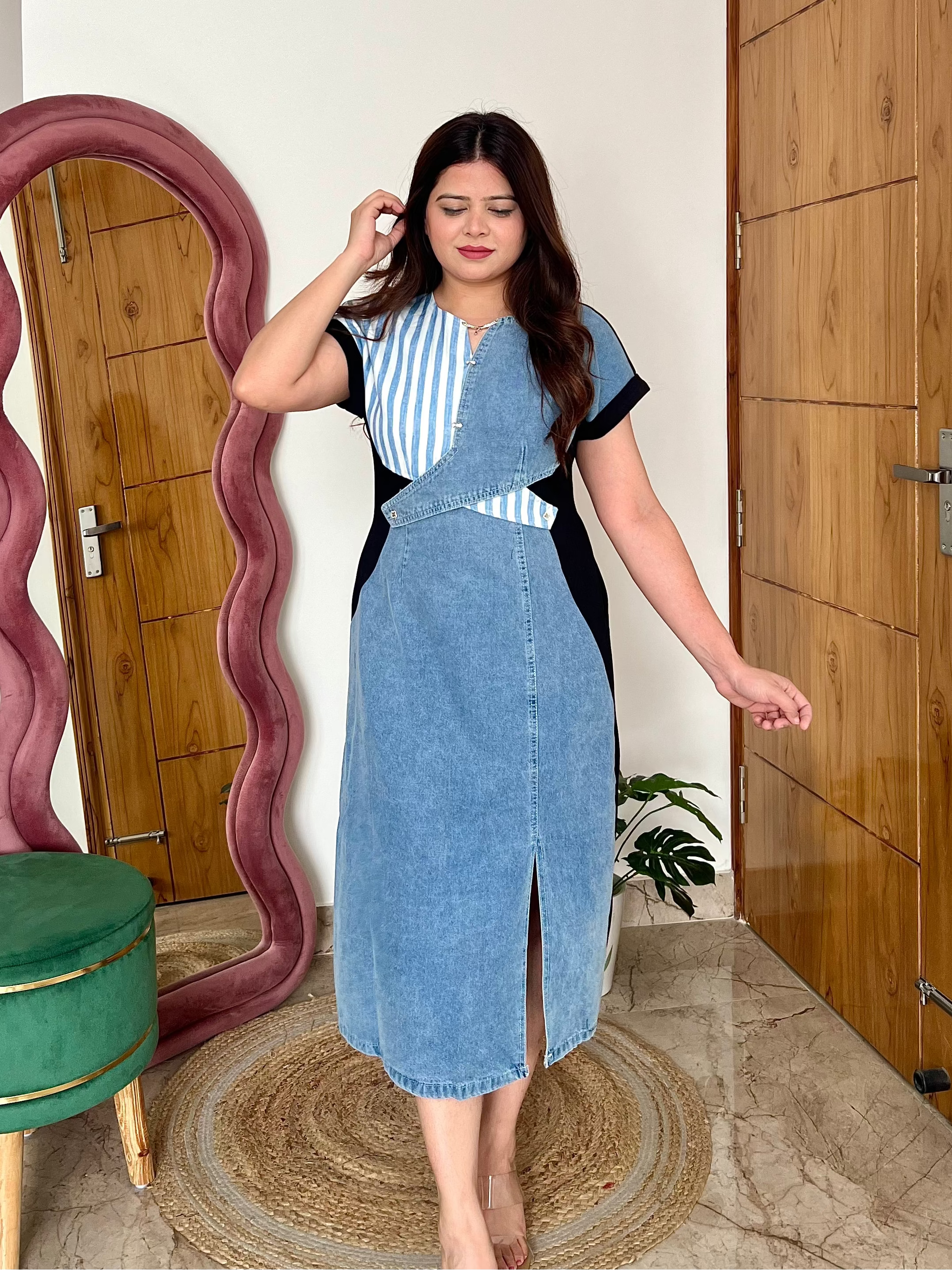 REGGIE DENIM DRESS