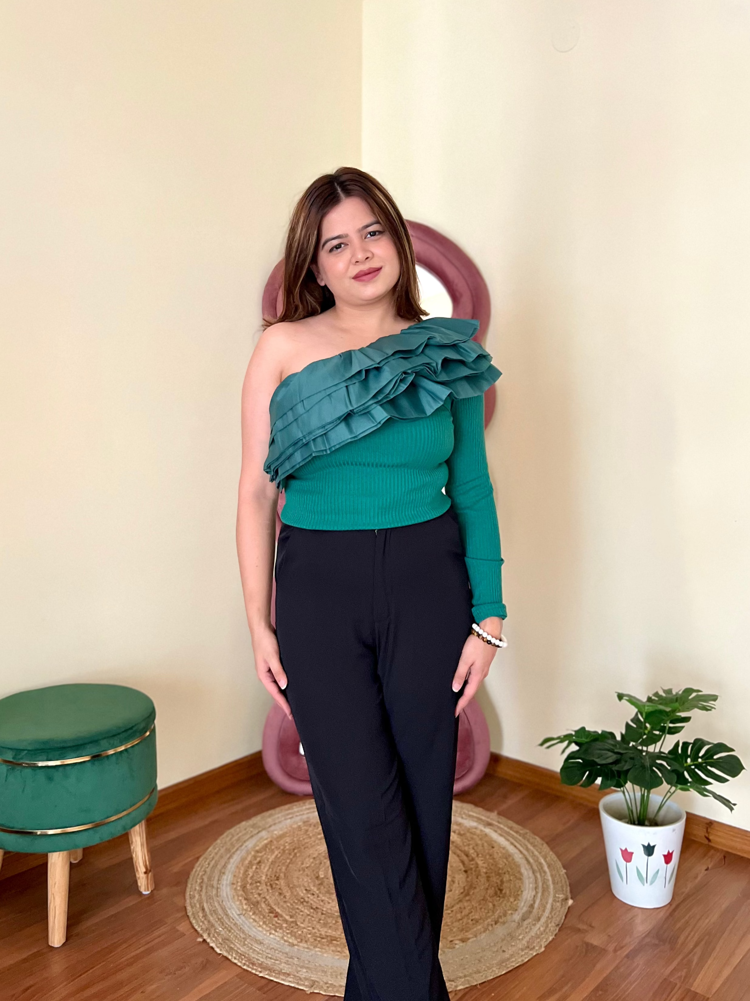 NICOLAS RUFFLE TOP