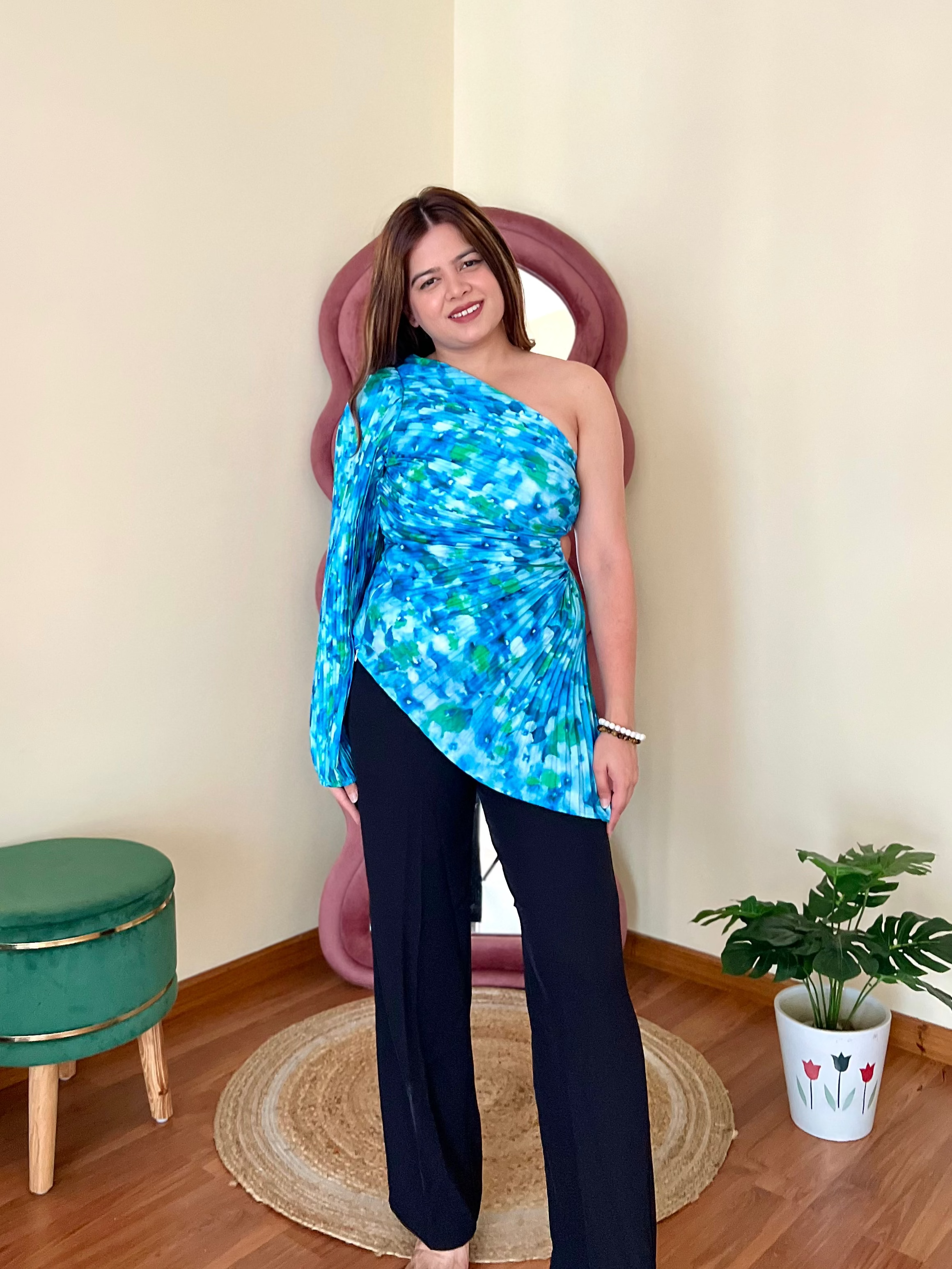 BRIE PLEATED TOP