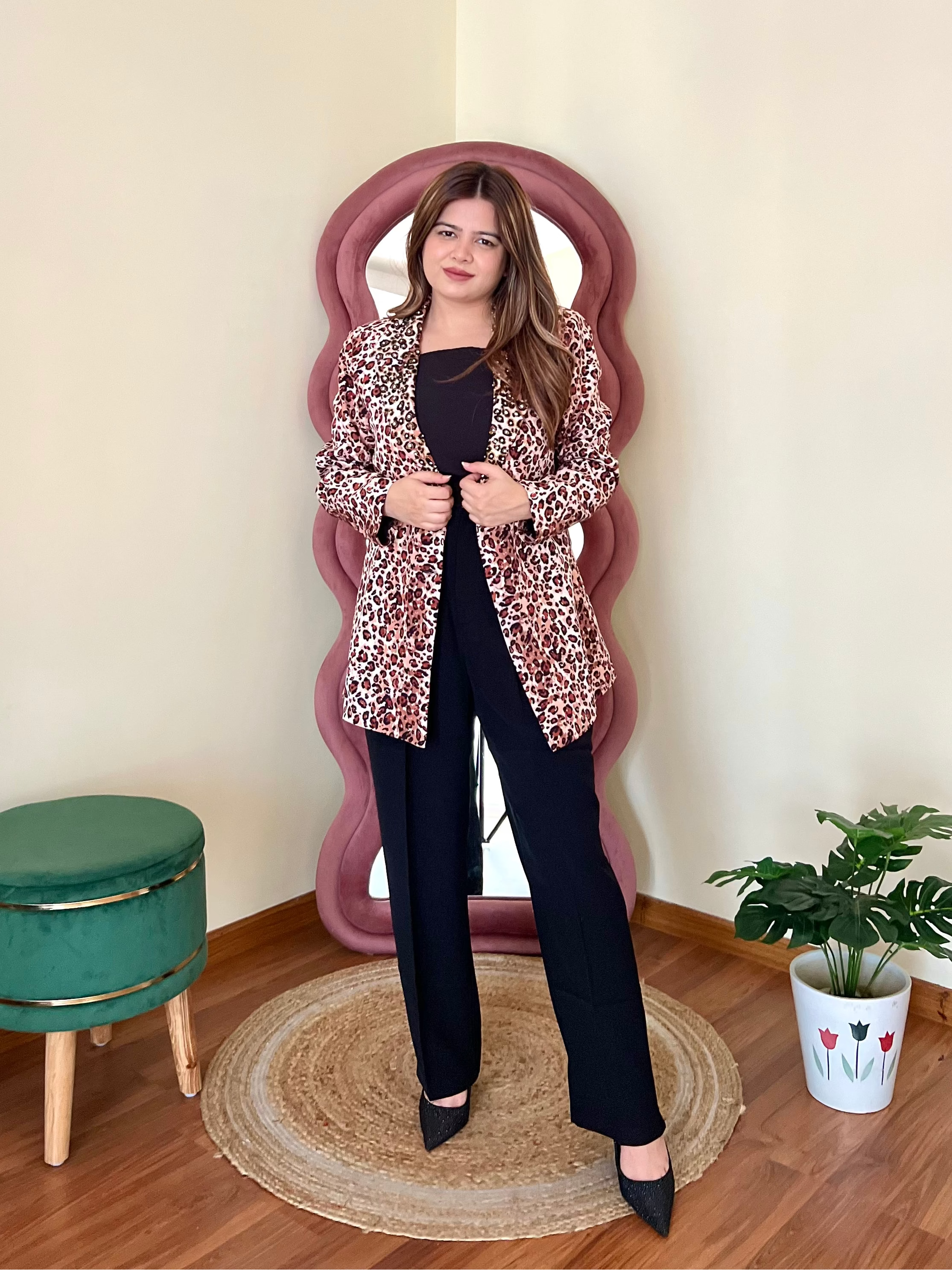 LEOPARD 3PC BLAZER SET