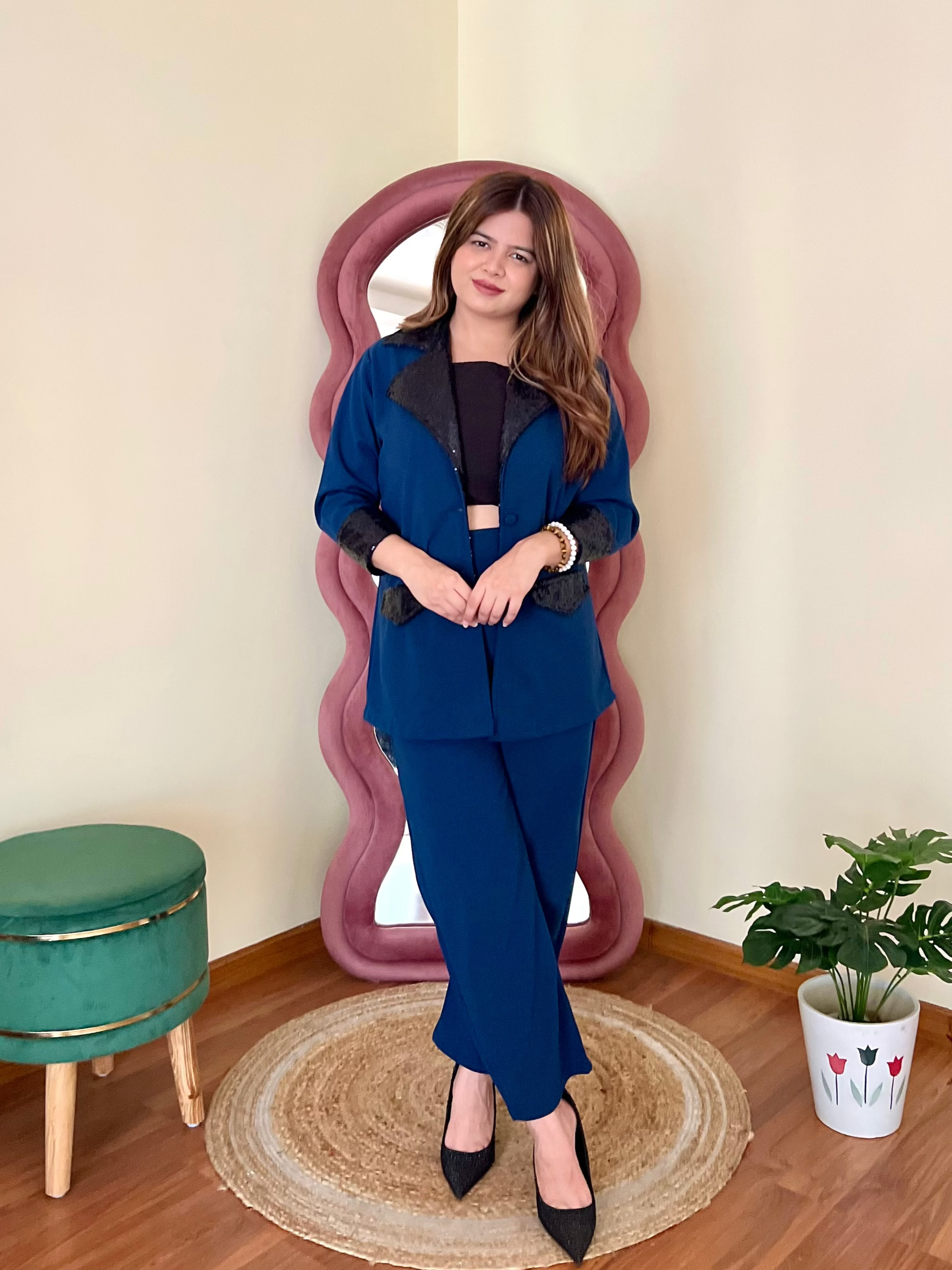 BLUEBERRY 2PC BLAZER SET