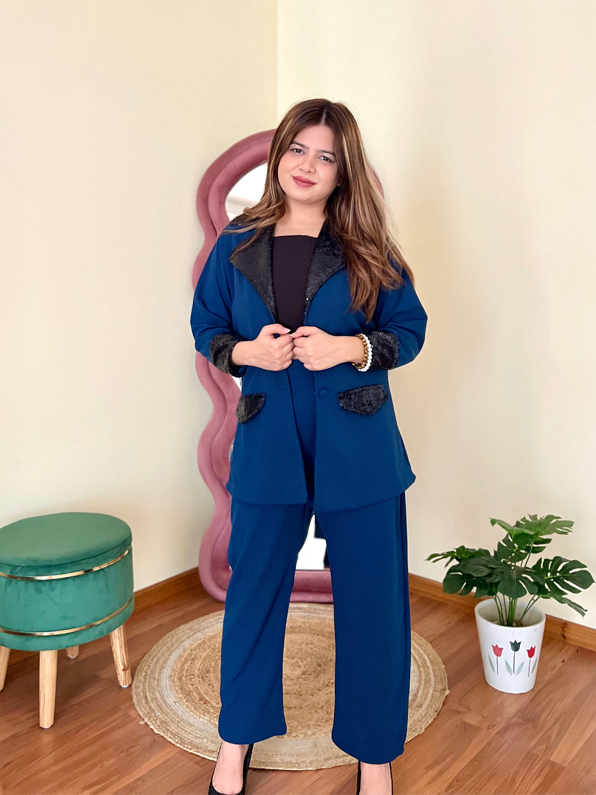 BLUEBERRY 2PC BLAZER SET