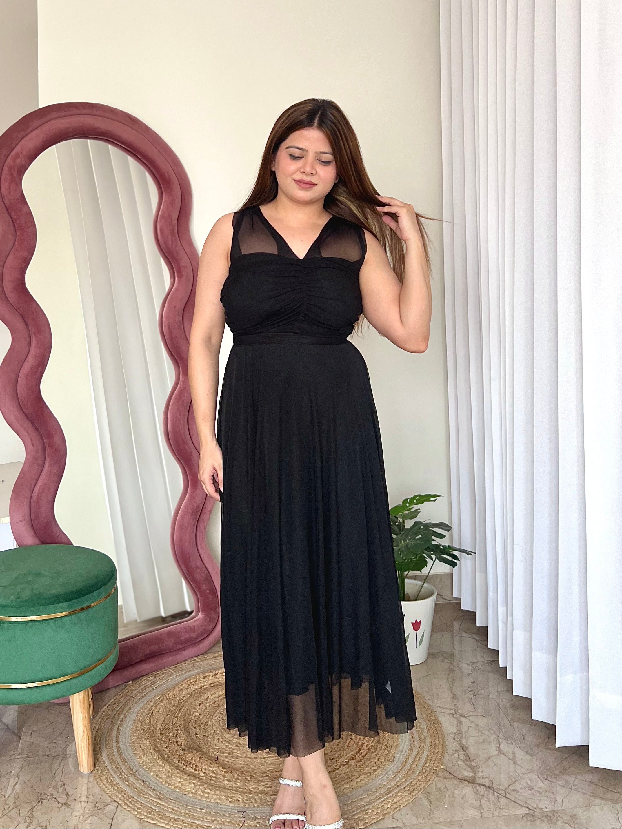 ALIA MESH DRESS