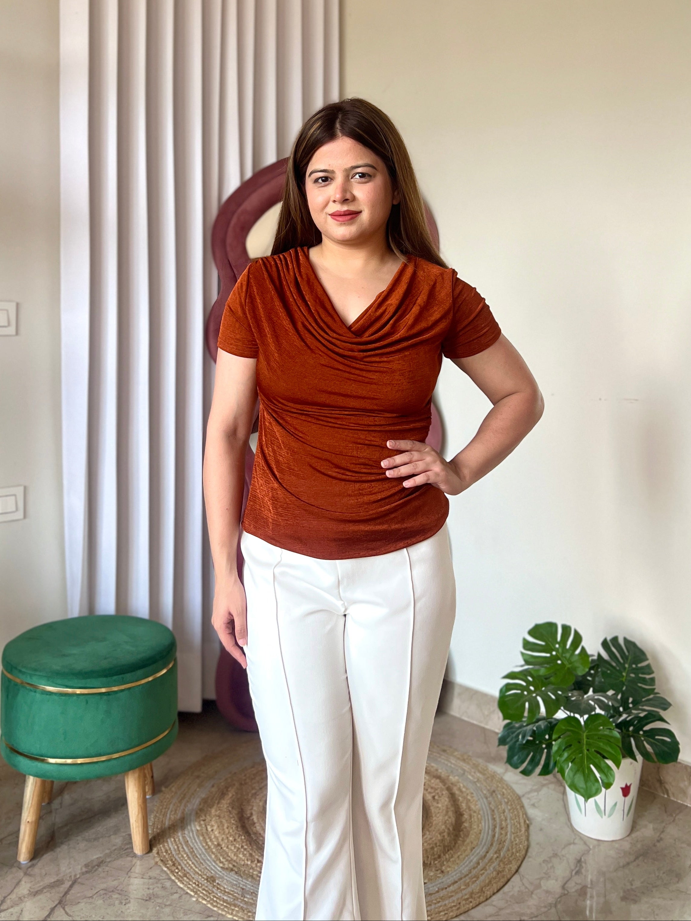 TWINNY COWL TOP