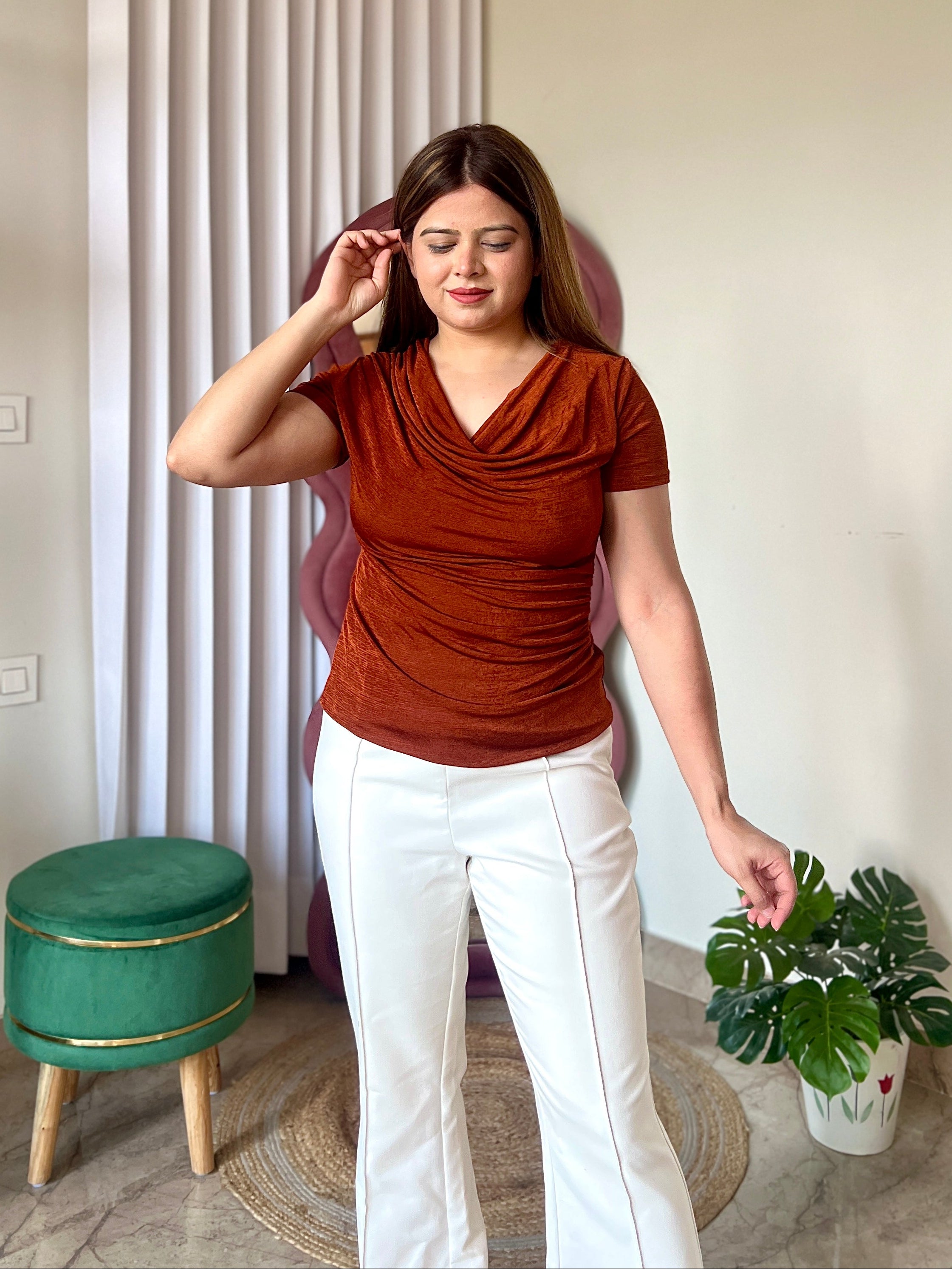 TWINNY COWL TOP