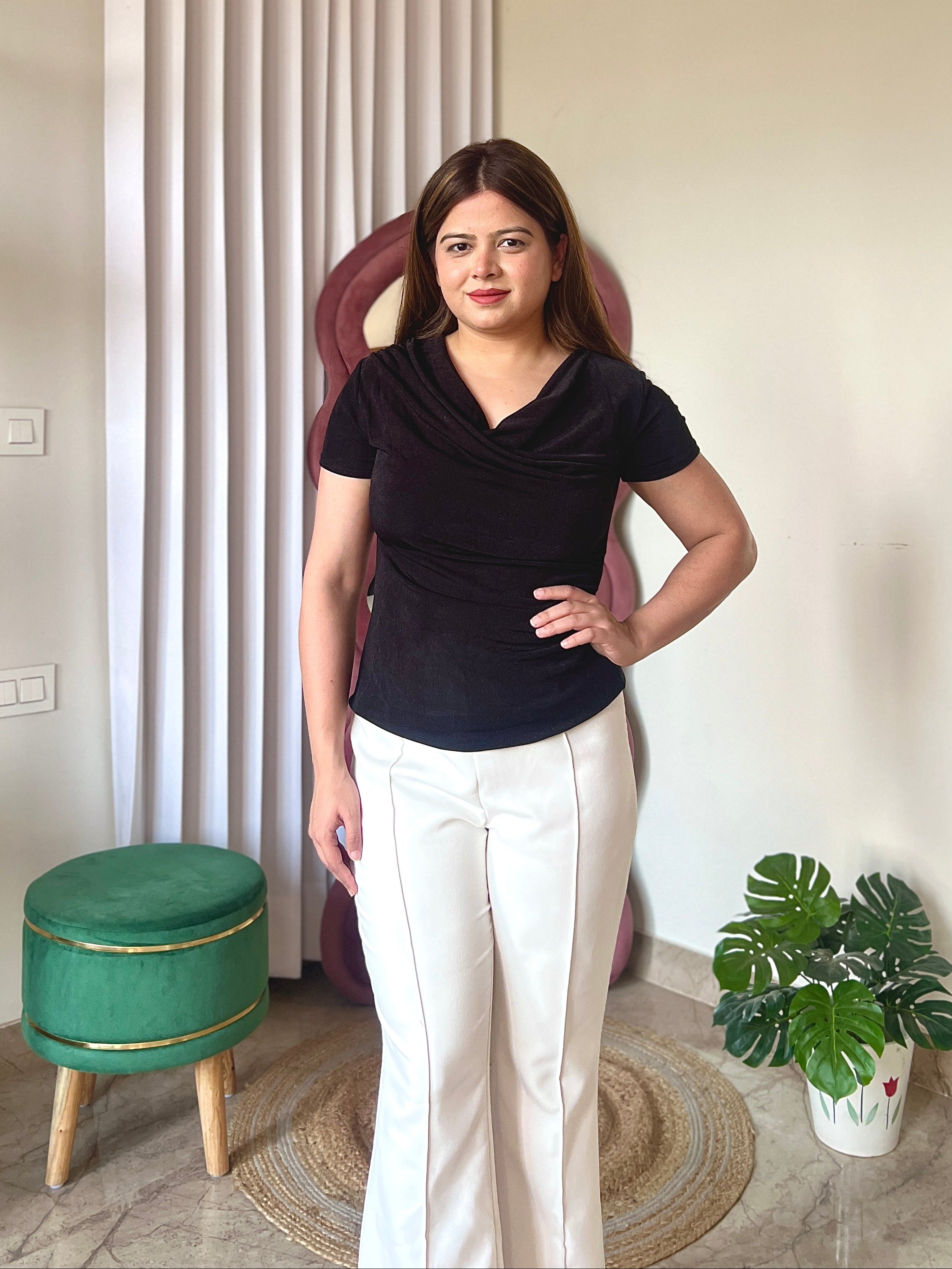 TWINNY COWL TOP