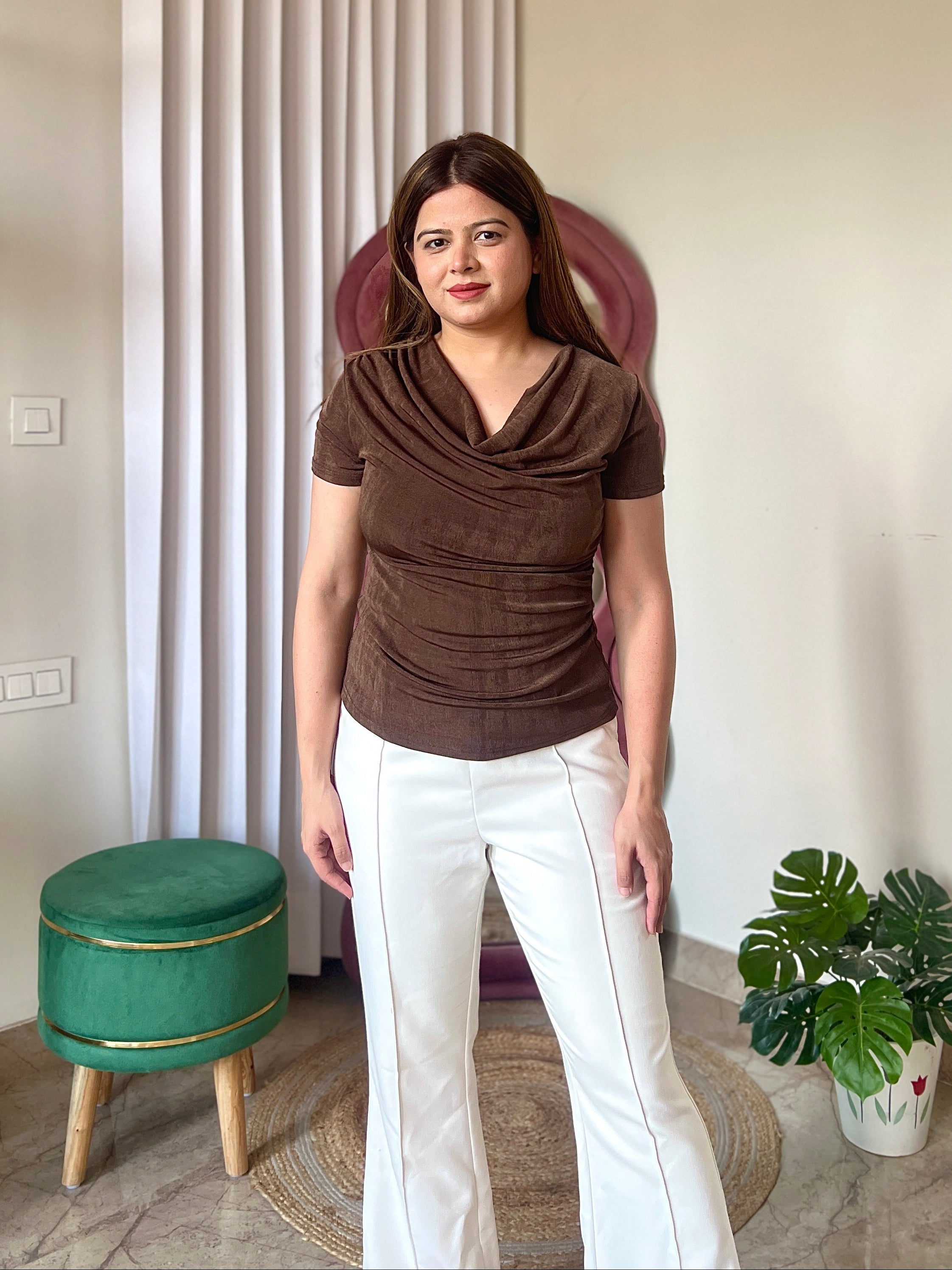 TWINNY COWL TOP