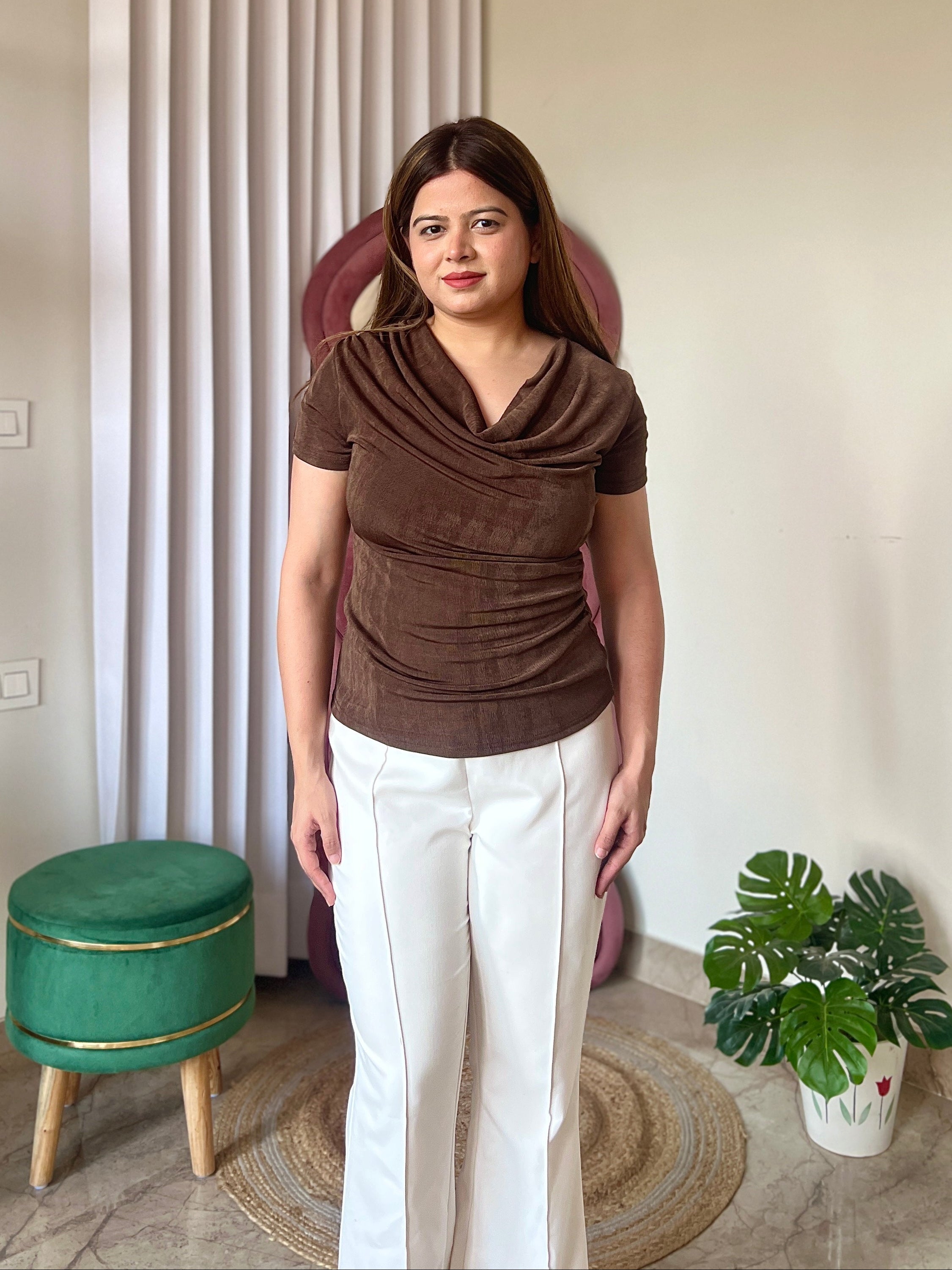 TWINNY COWL TOP
