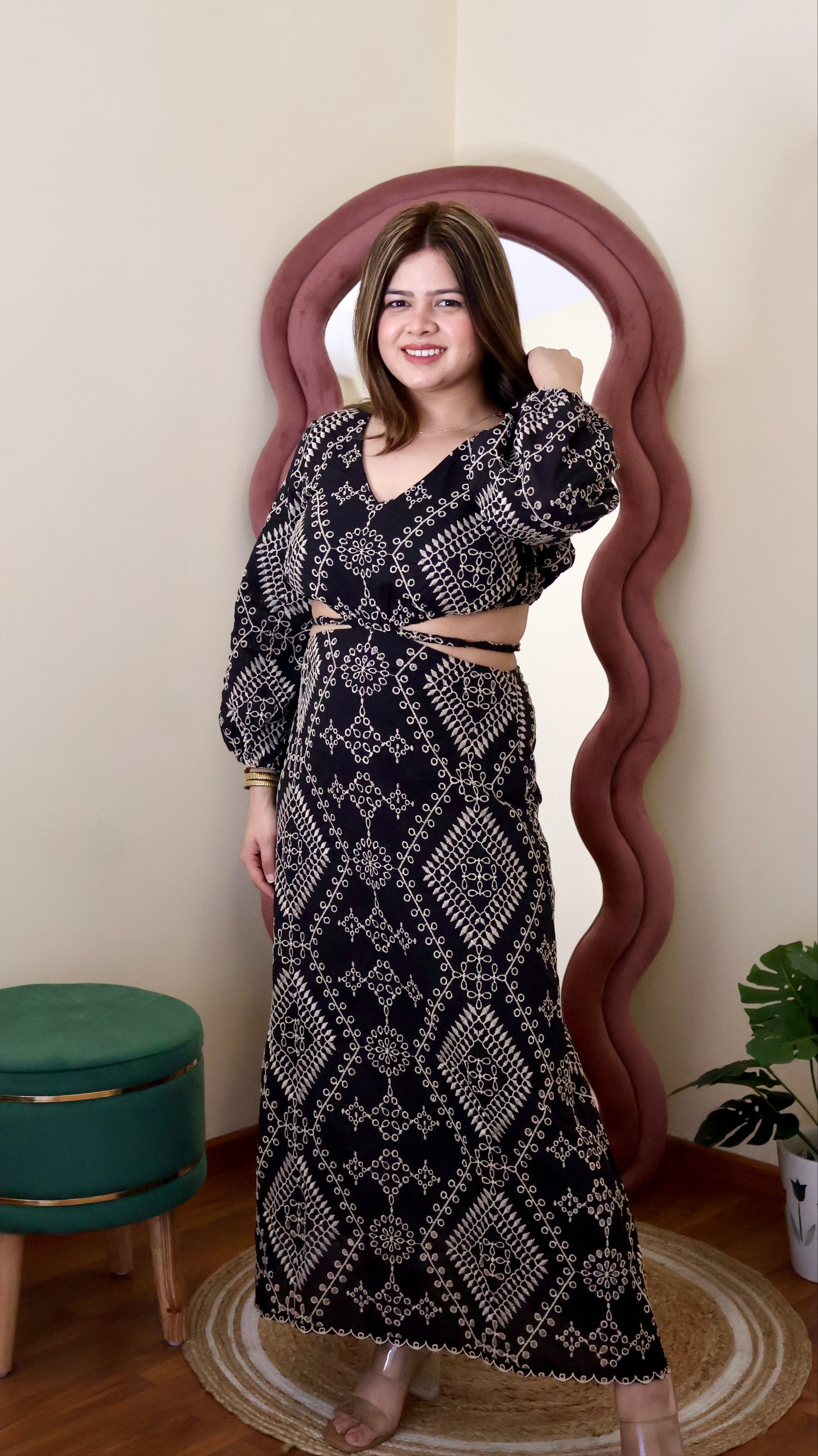 KNOX CUTWORK DRESS