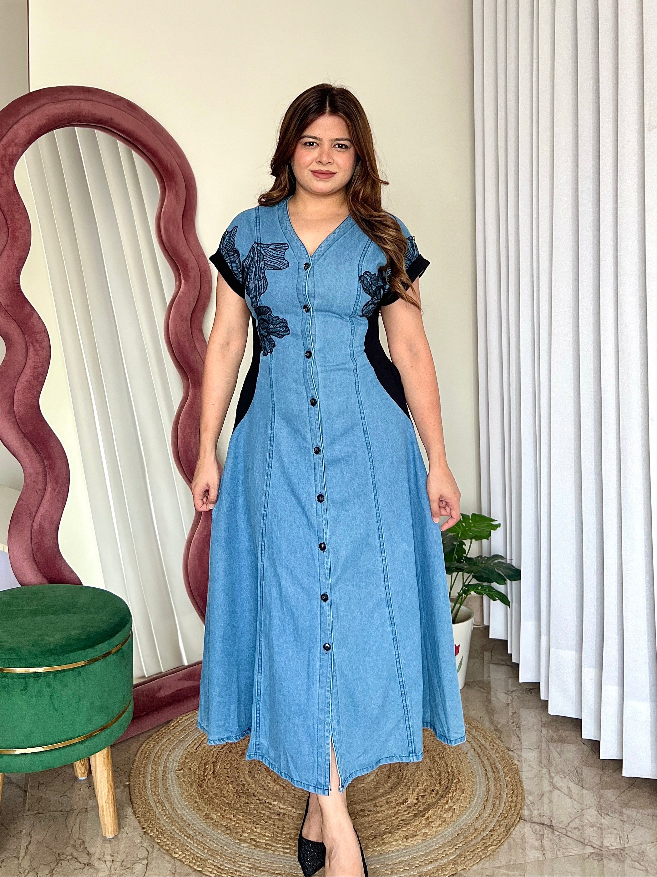 JULIET DENIM ILLUSION DRESS