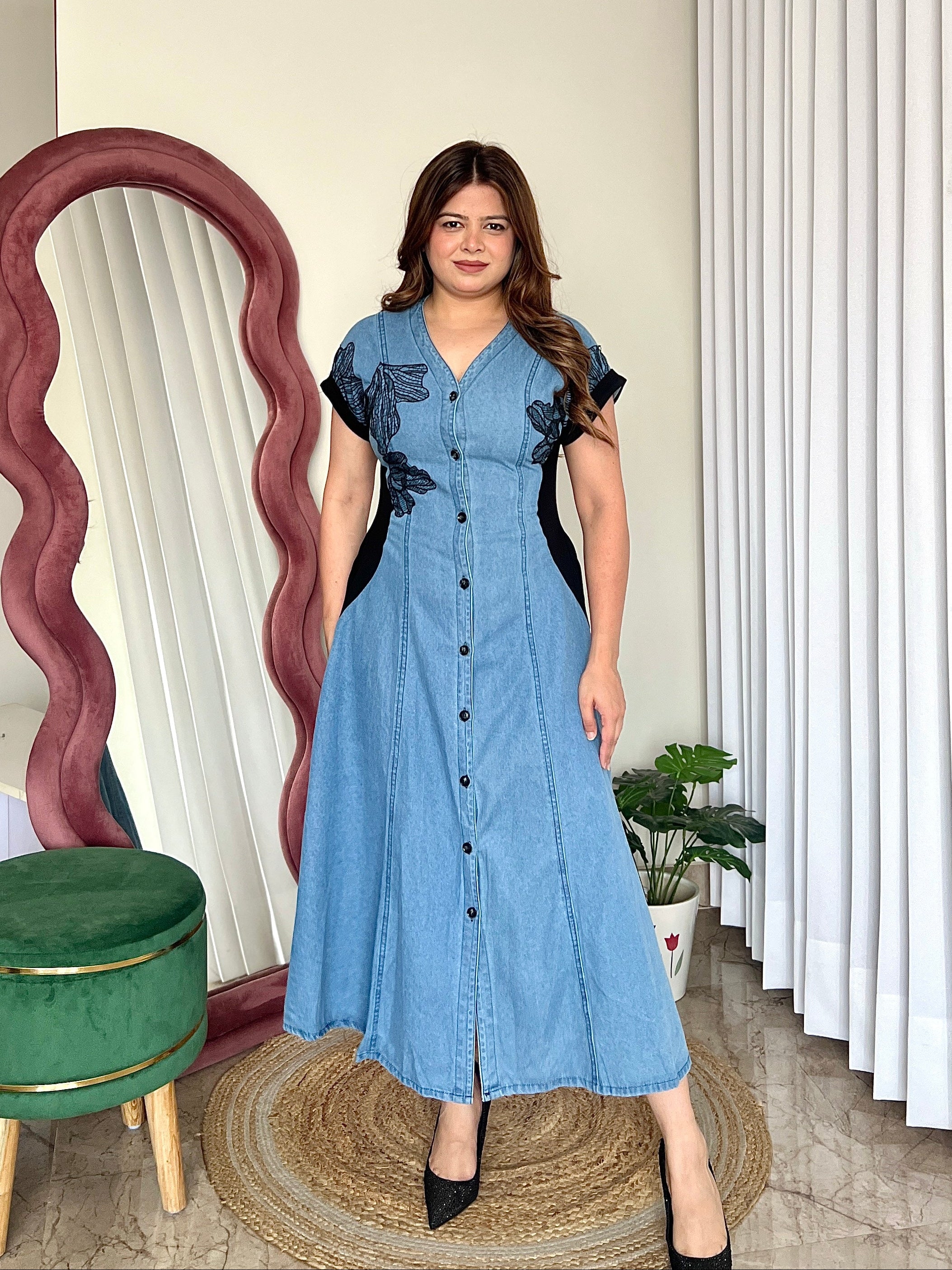 JULIET DENIM ILLUSION DRESS