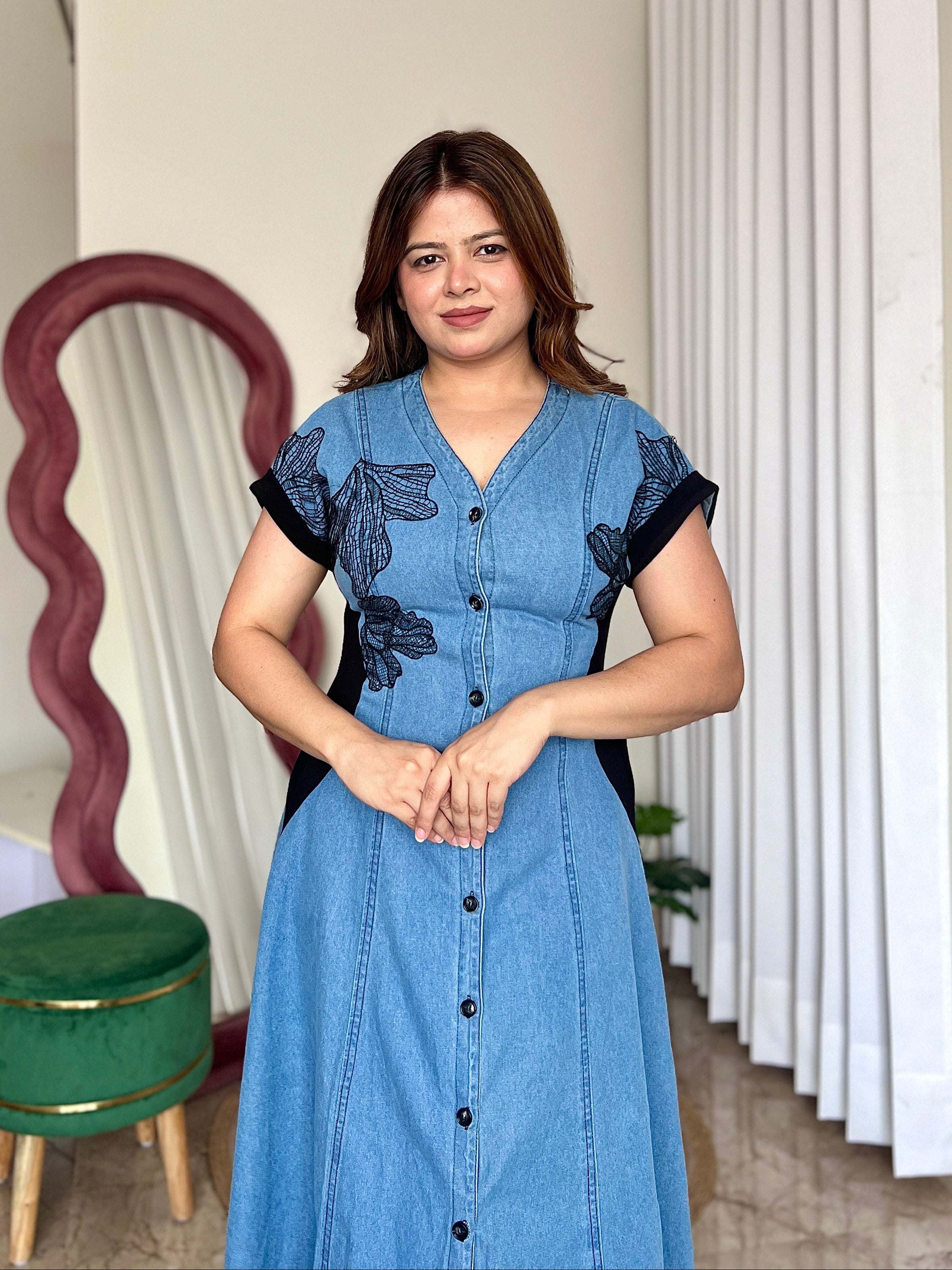 JULIET DENIM ILLUSION DRESS