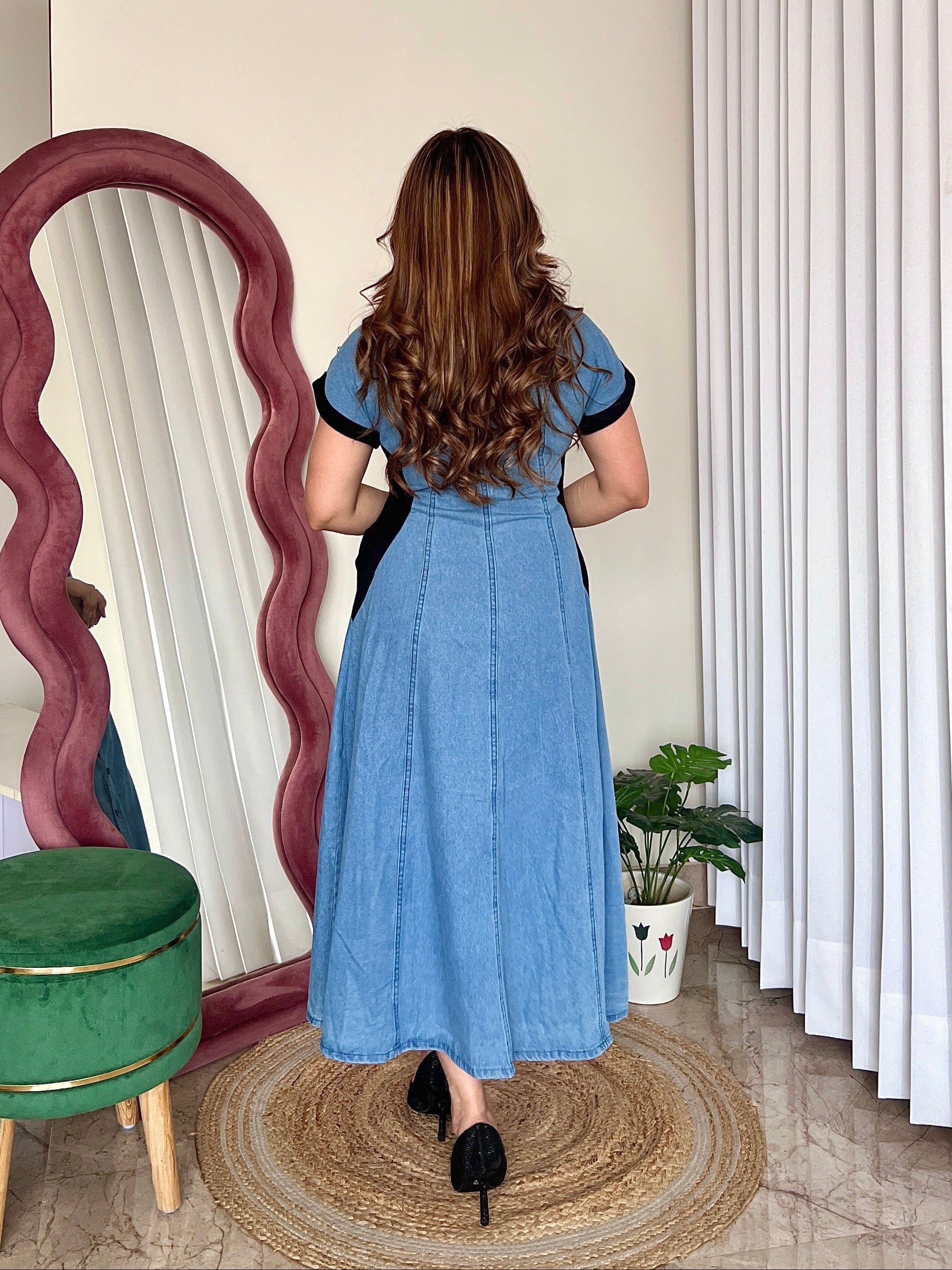 JULIET DENIM ILLUSION DRESS