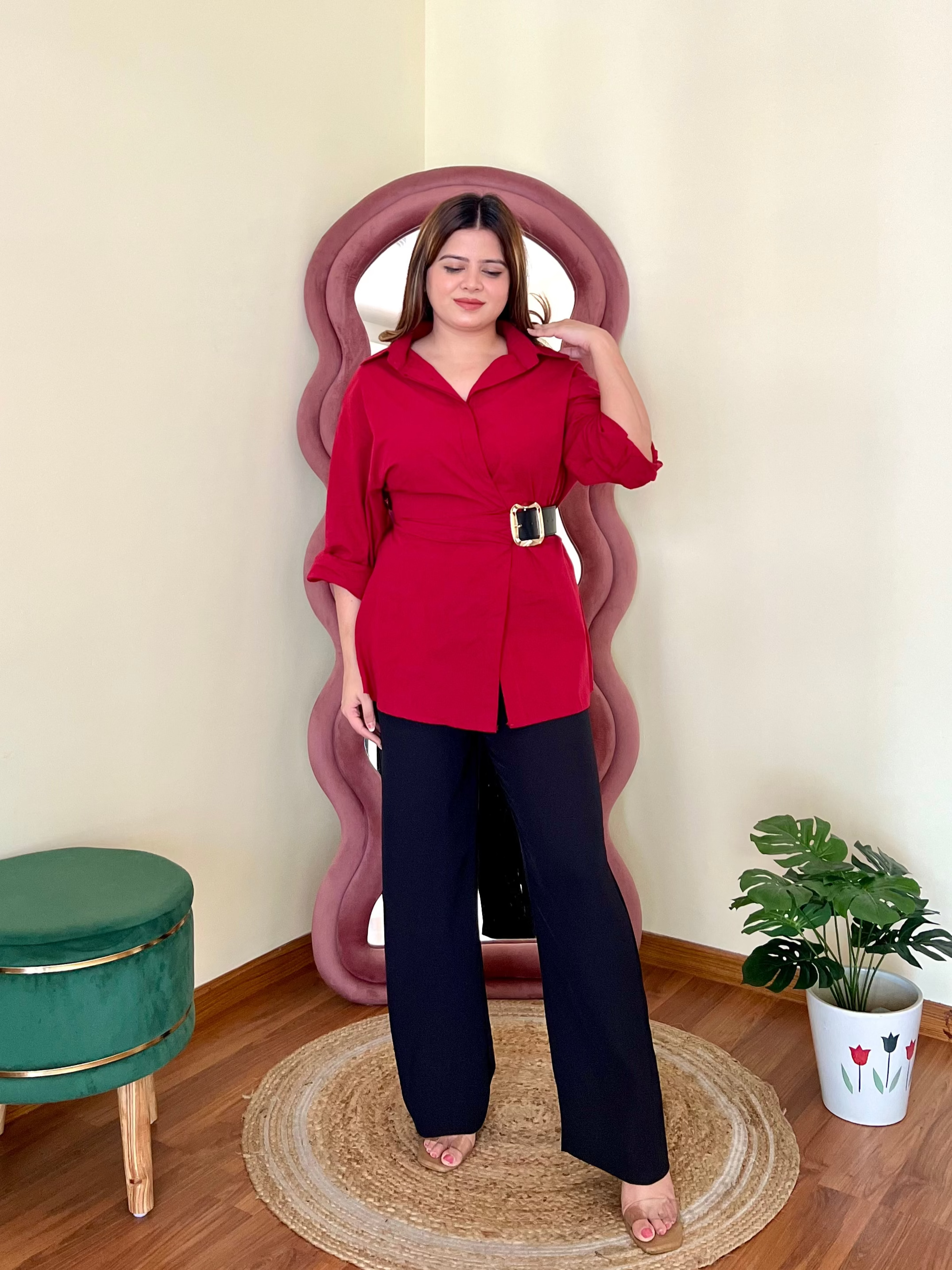 MELONI BELTED SHIRT