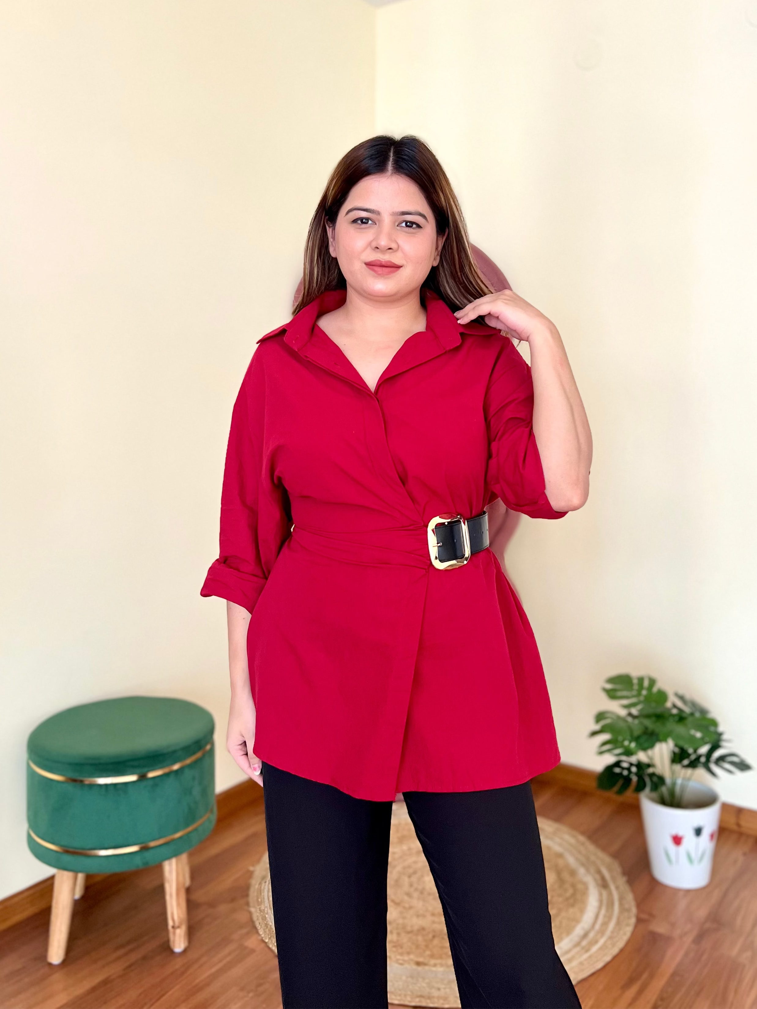 MELONI BELTED SHIRT