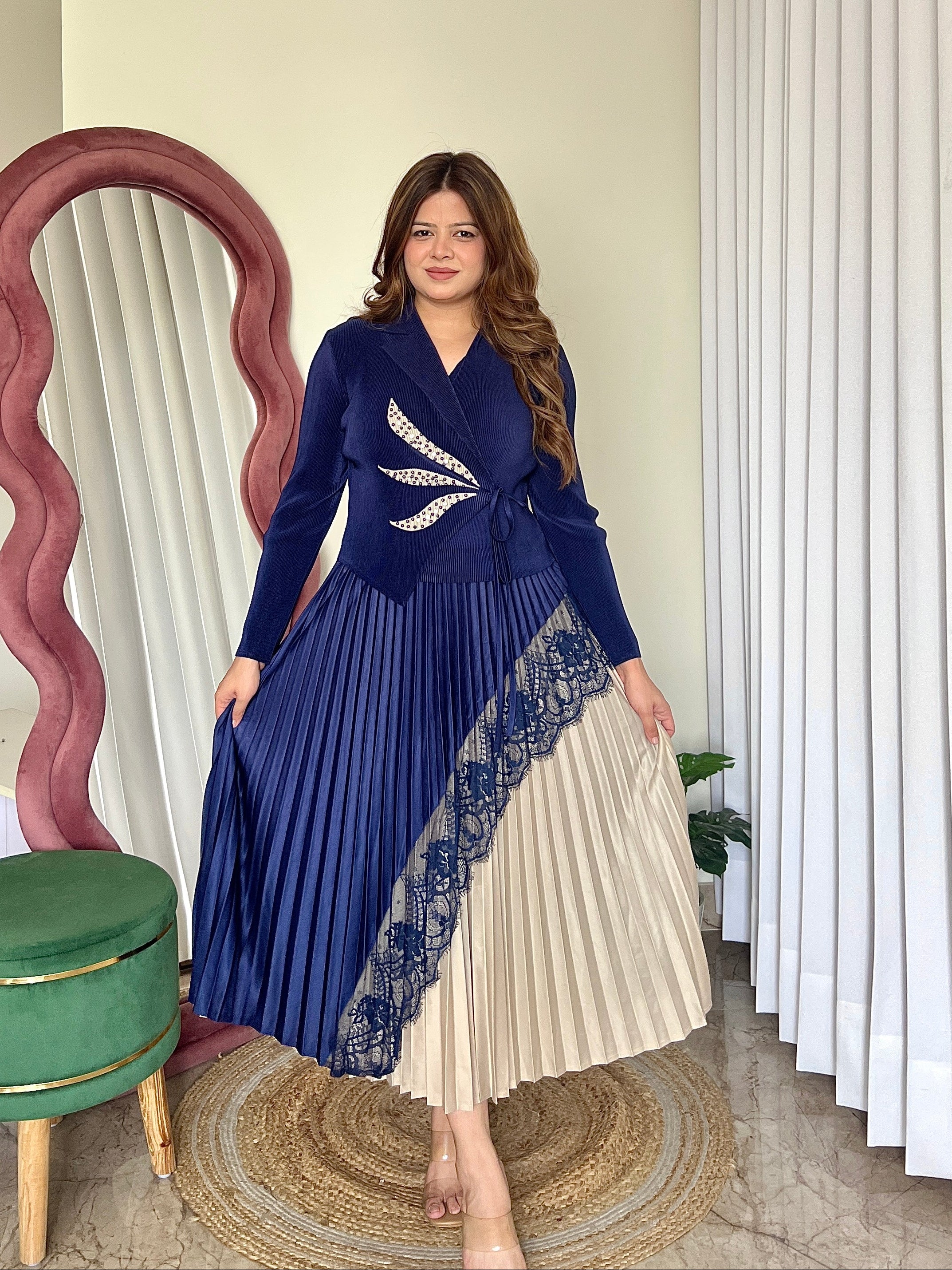 LEAH PLEATED DRESS