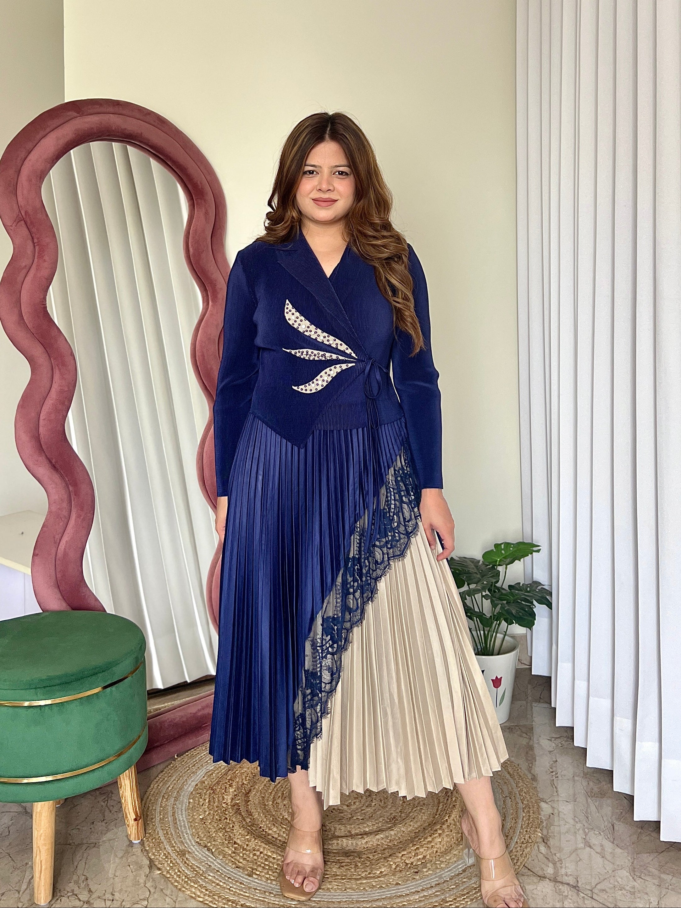 LEAH PLEATED DRESS