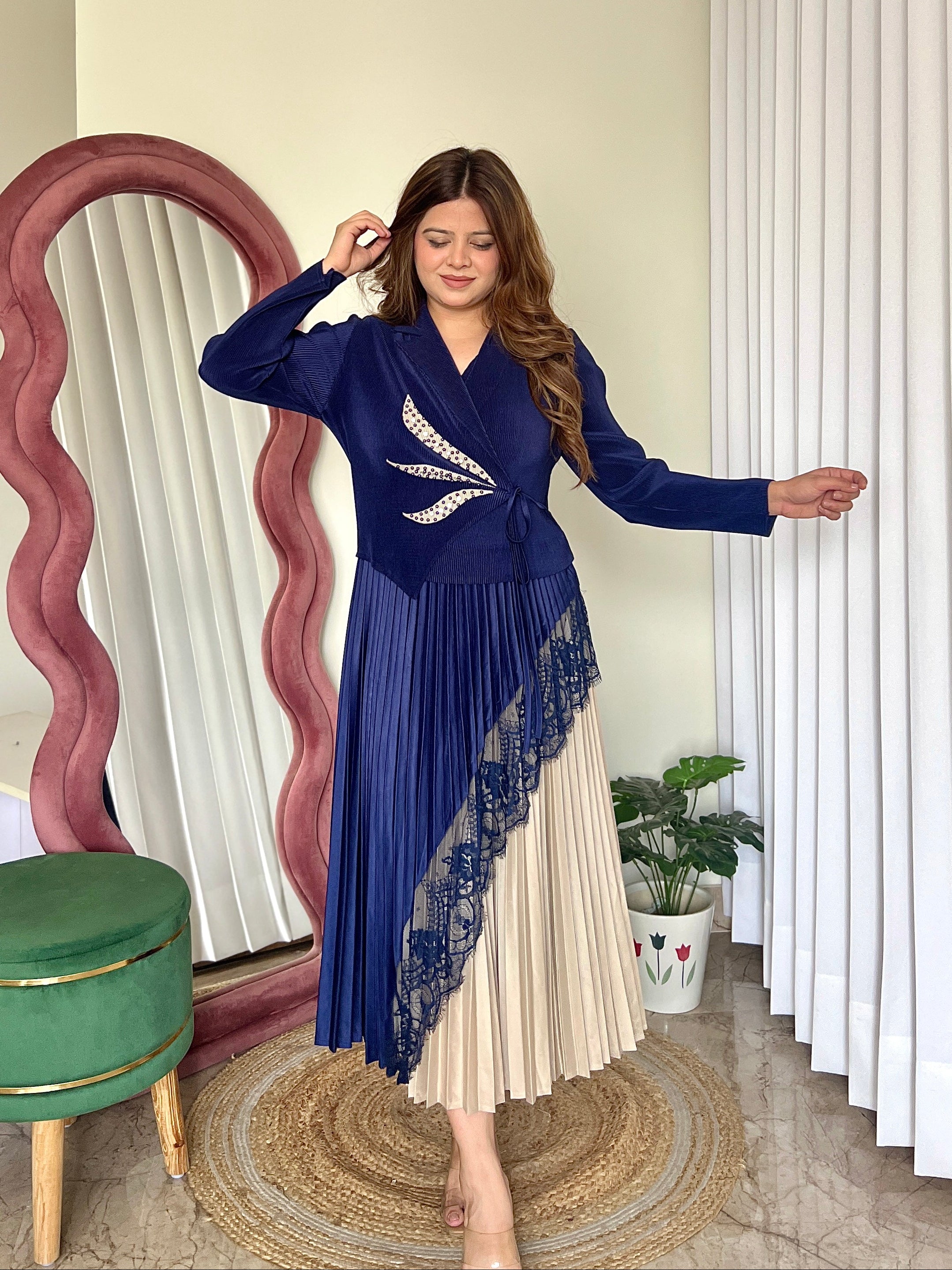 LEAH PLEATED DRESS