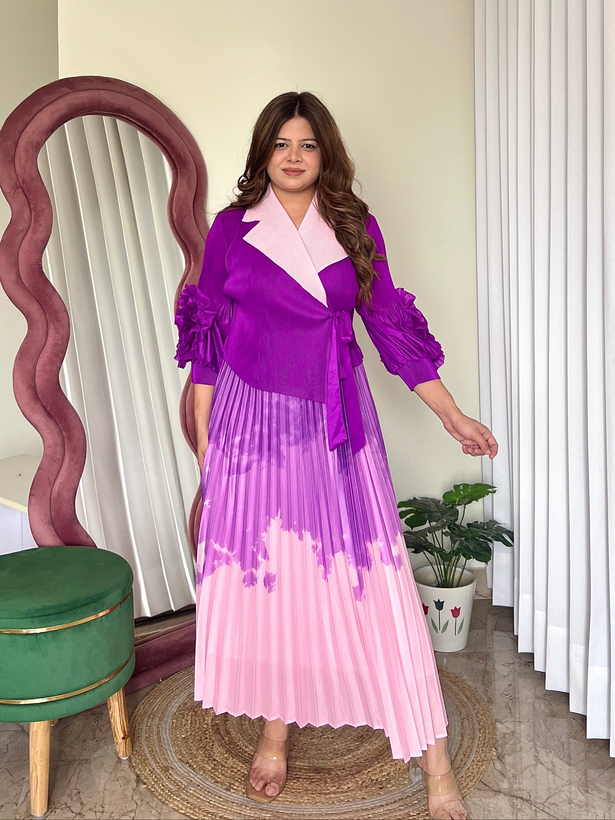 CLARA PLEATED DRESS