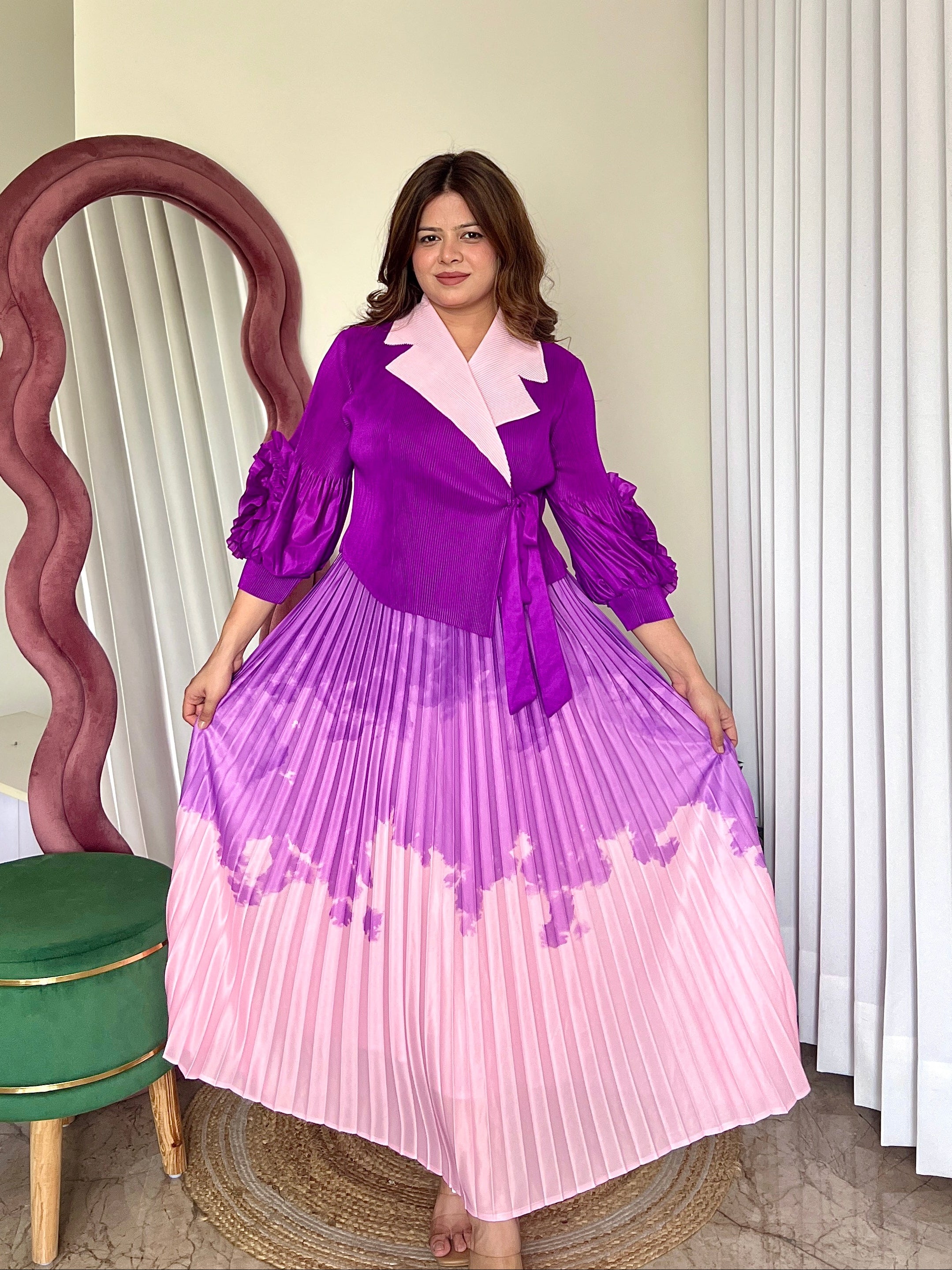 CLARA PLEATED DRESS