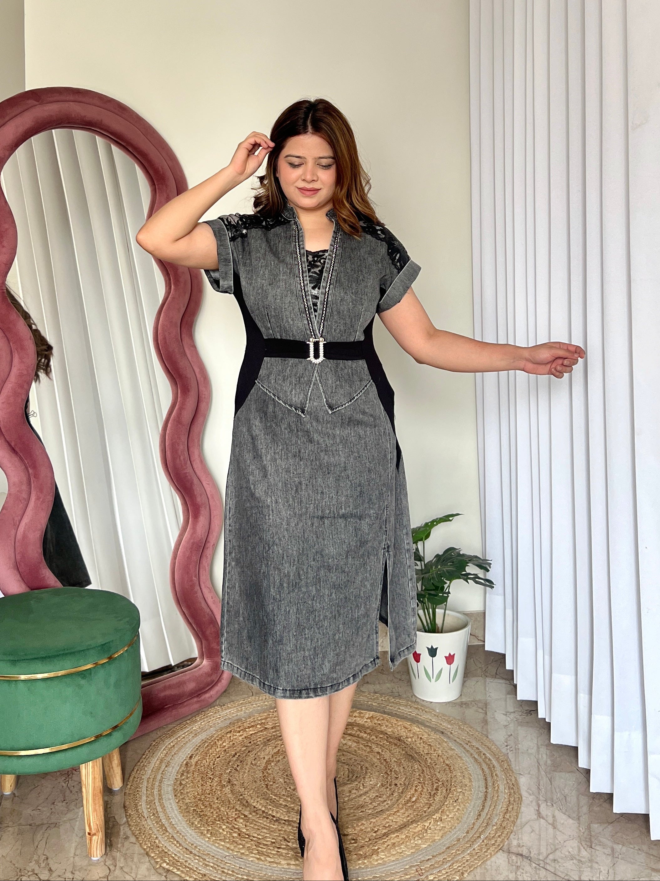 JADE DENIM DRESS