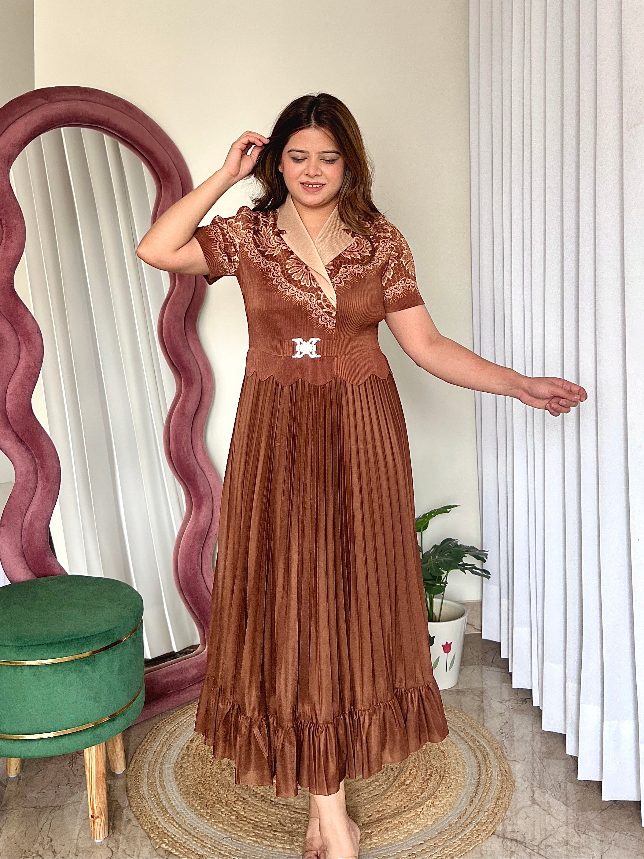 MEDUSA PLEATED DRESS