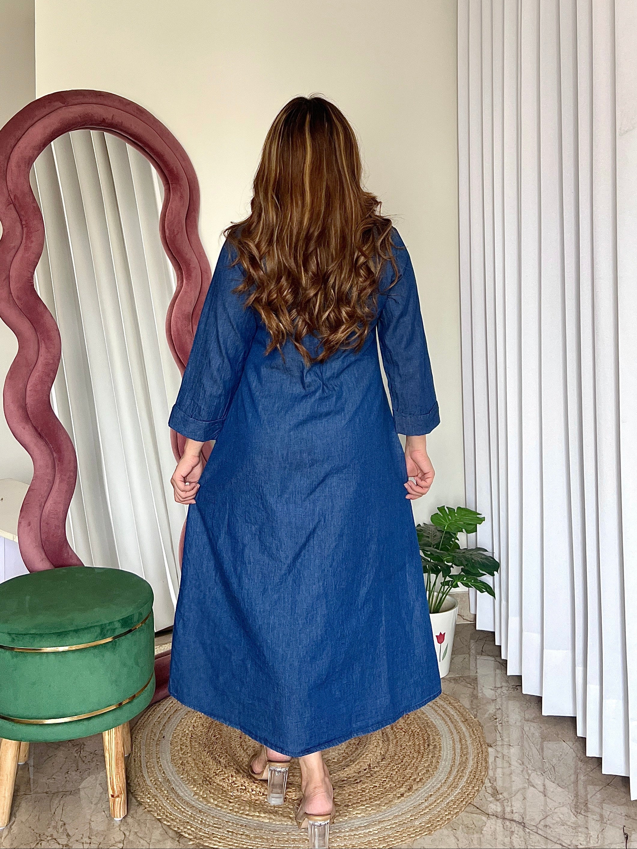 RANI FLORAL DENIM DRESS