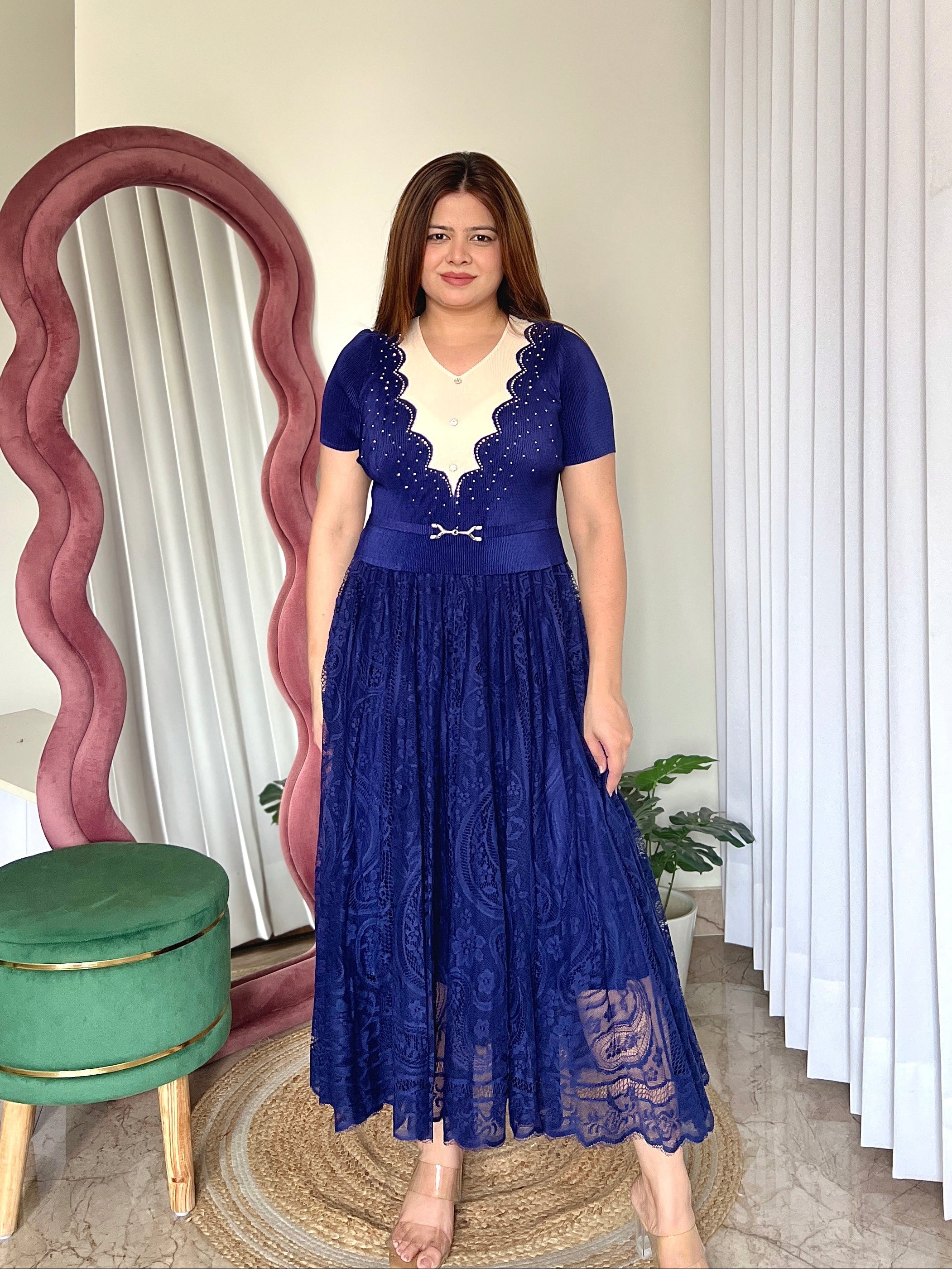SAMANTHA PLEATED DRESS