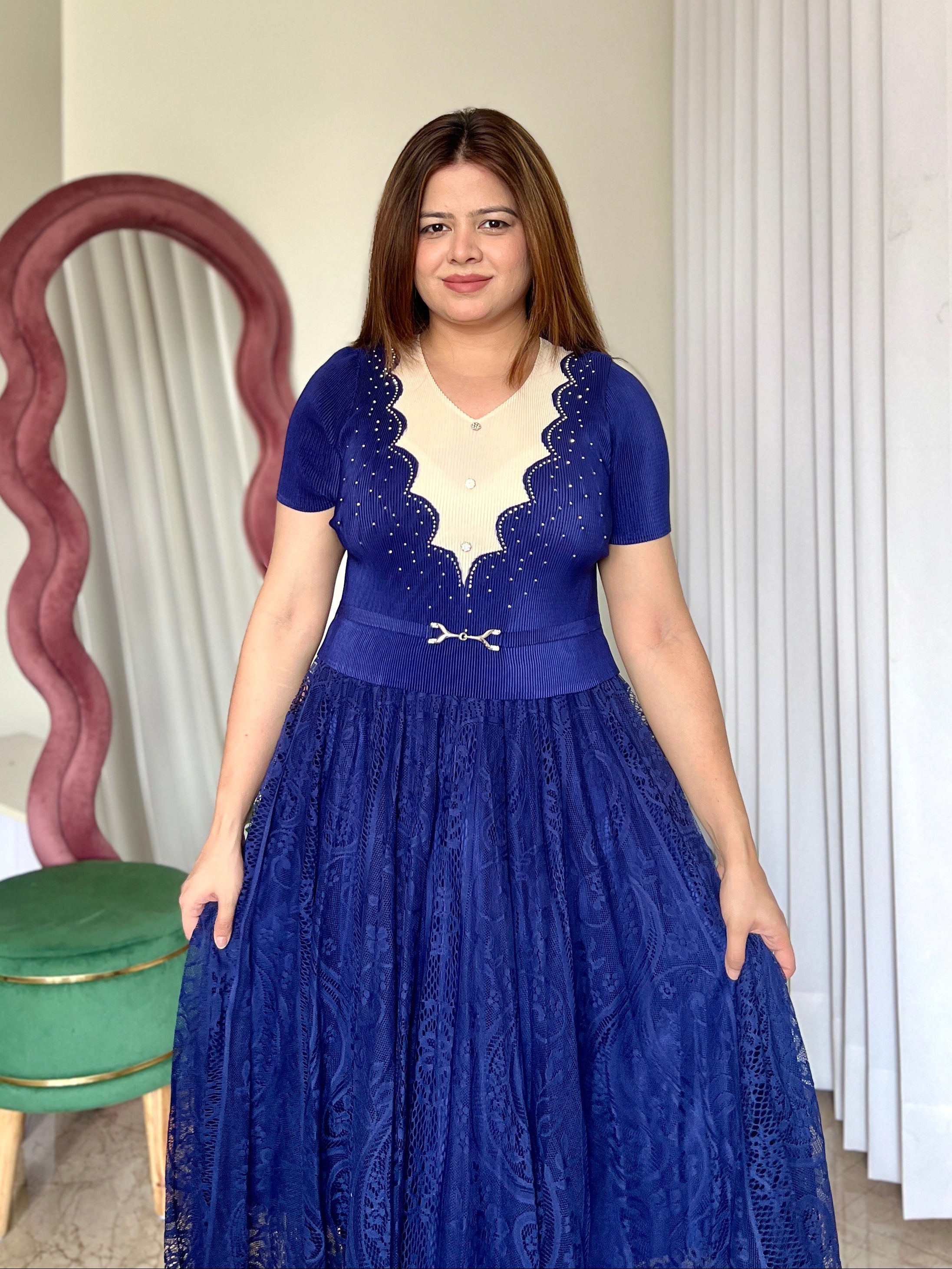 SAMANTHA PLEATED DRESS